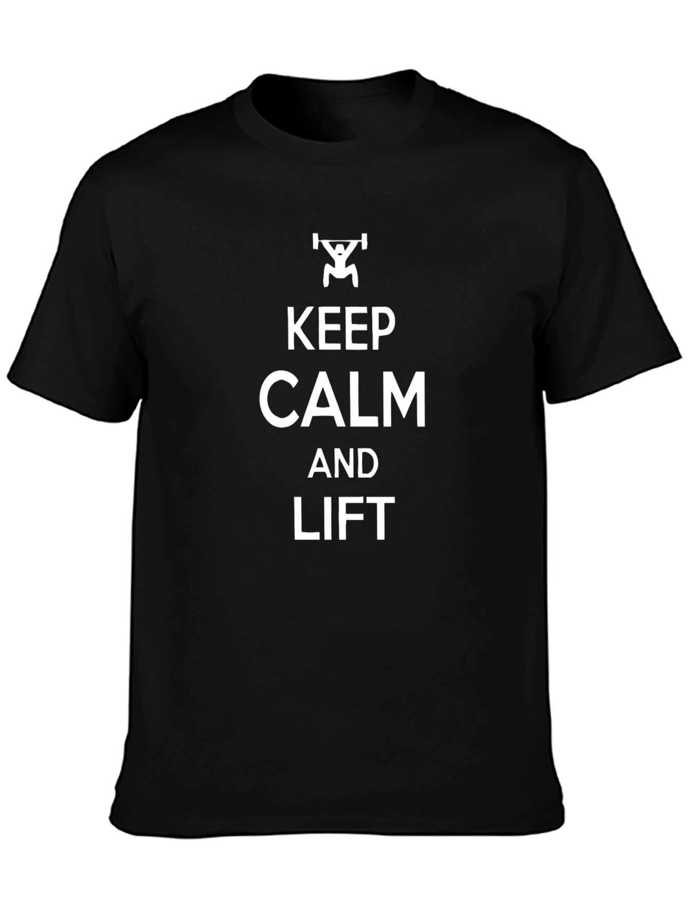 Keep Calm and Lift Black Graphic T-Shirt