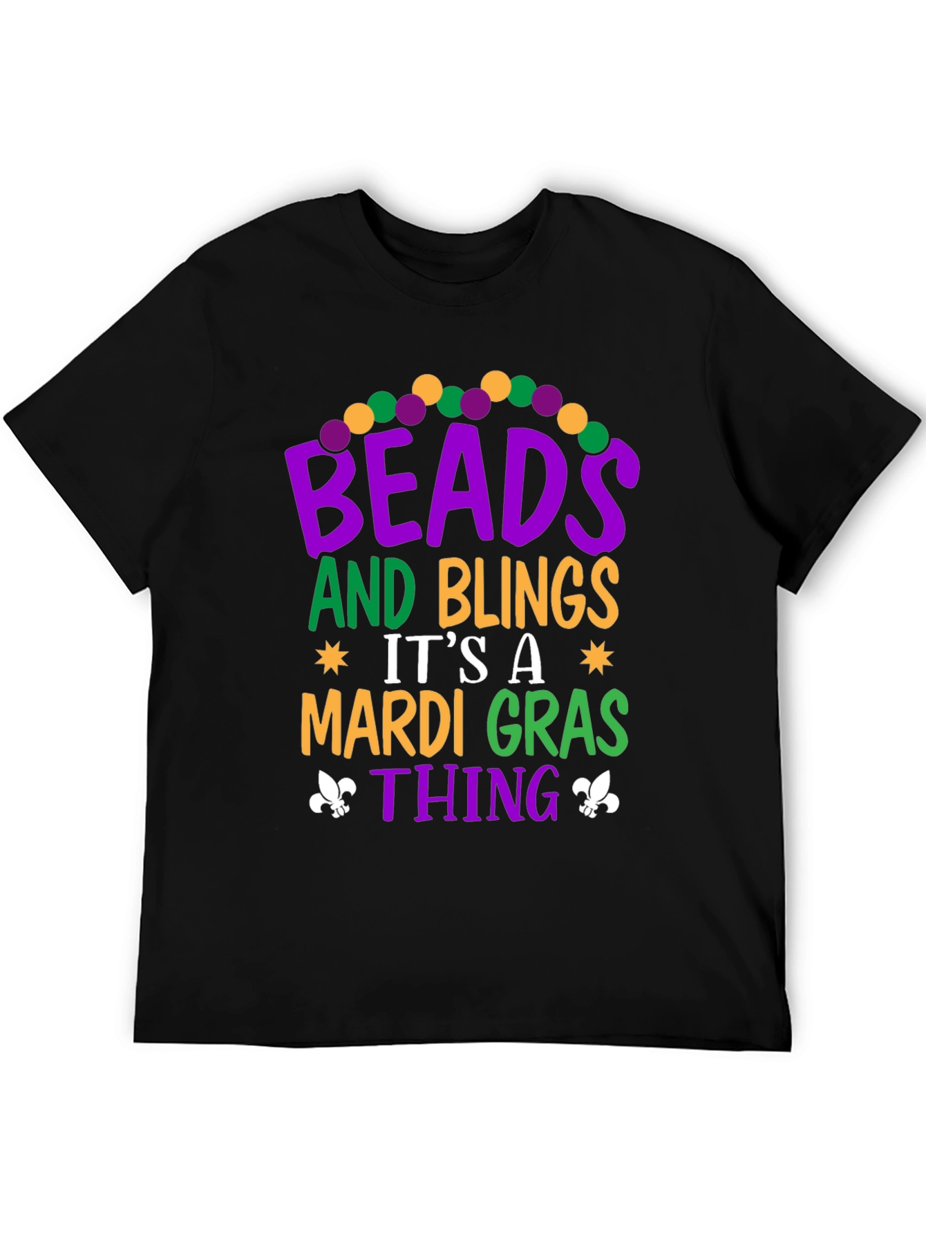 Mardi Gras Beads & Bling T-Shirt