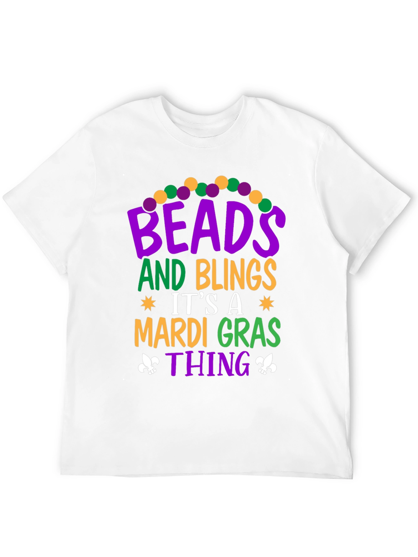 Mardi Gras Beads & Bling T-Shirt