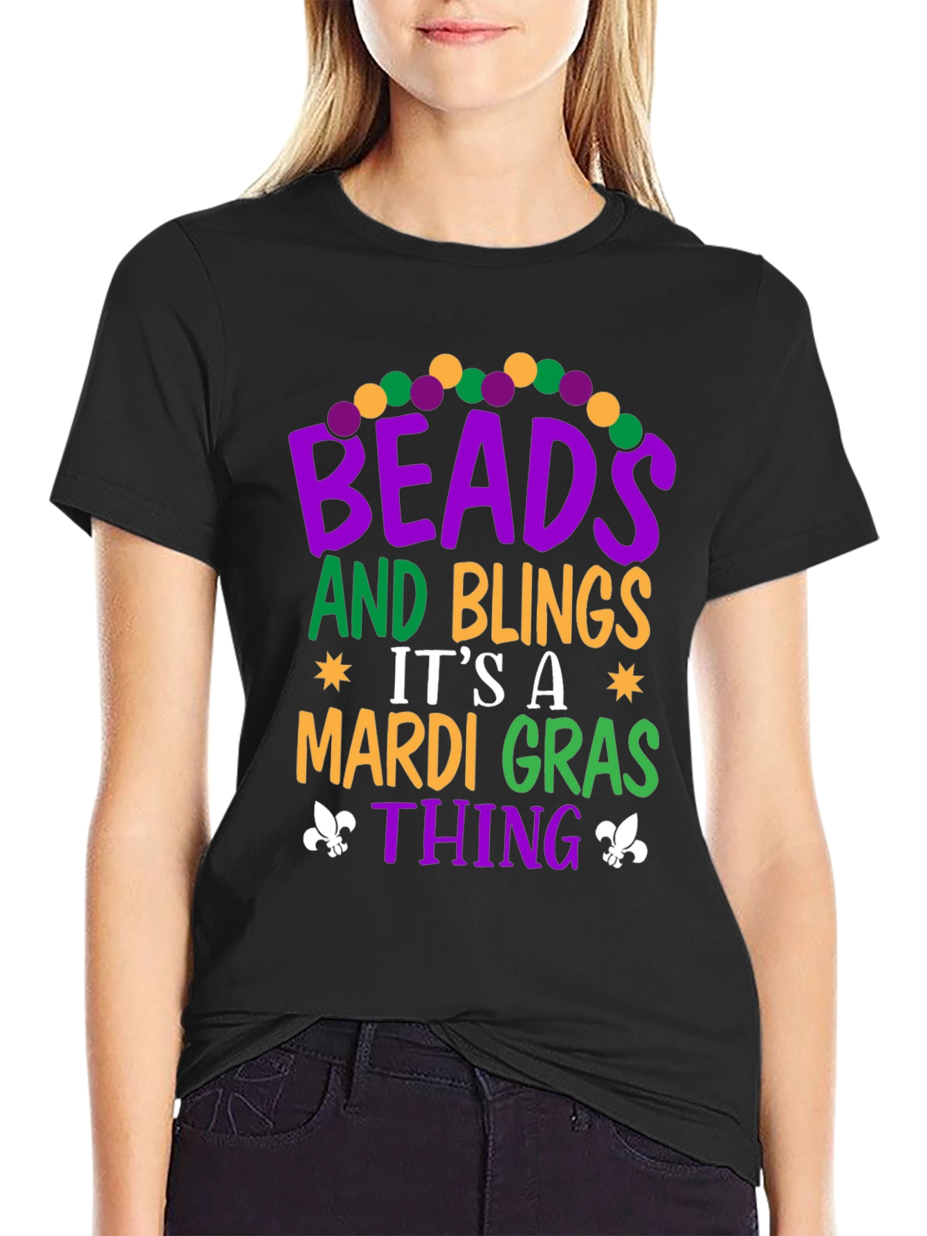 Mardi Gras Beads & Bling T-Shirt