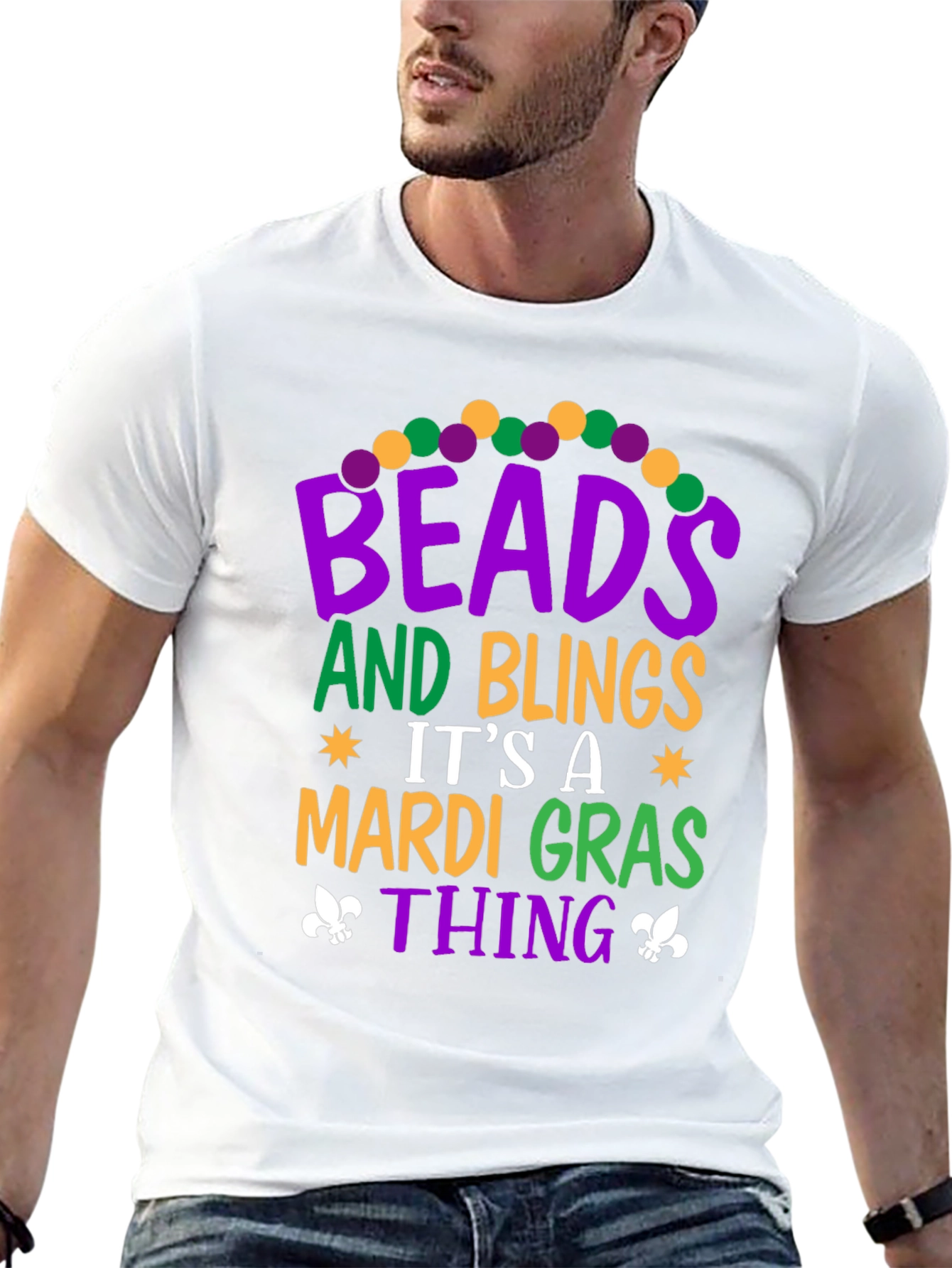 Mardi Gras Beads & Bling T-Shirt
