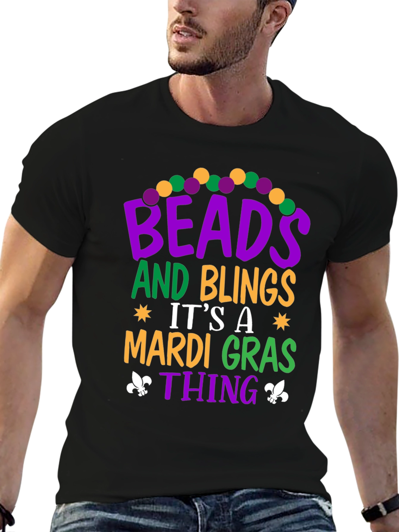 Mardi Gras Beads & Bling T-Shirt