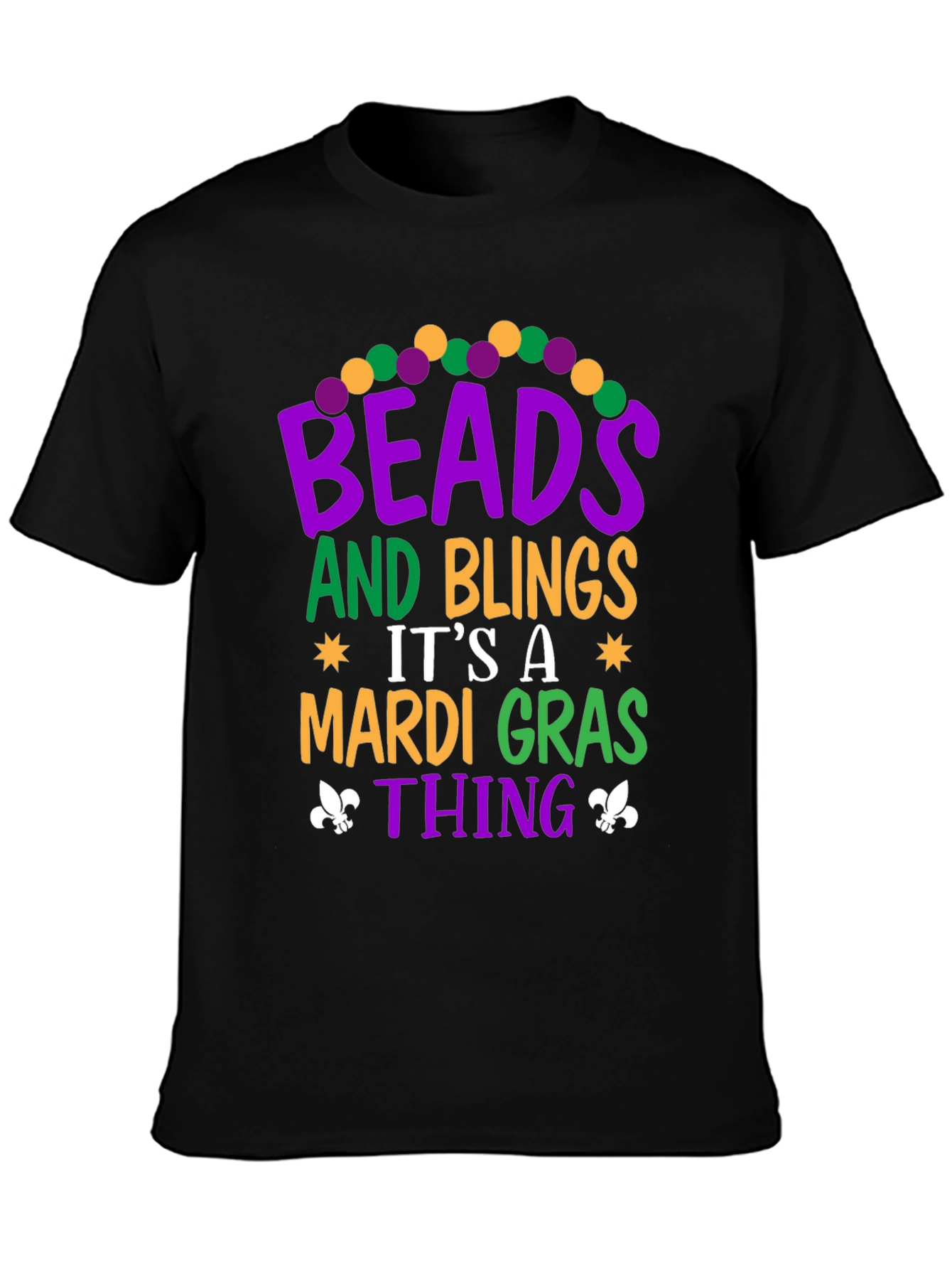 Mardi Gras Beads & Bling T-Shirt