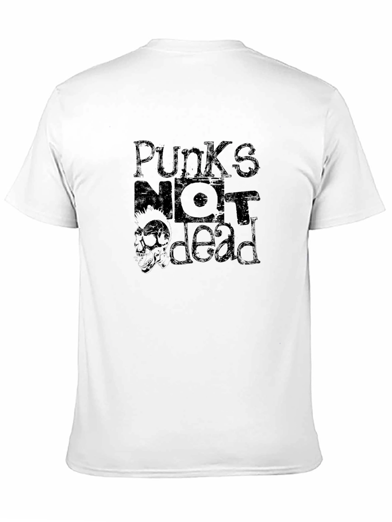 Punks Not Dead Graphic Tee - Black Cotton T-Shirt