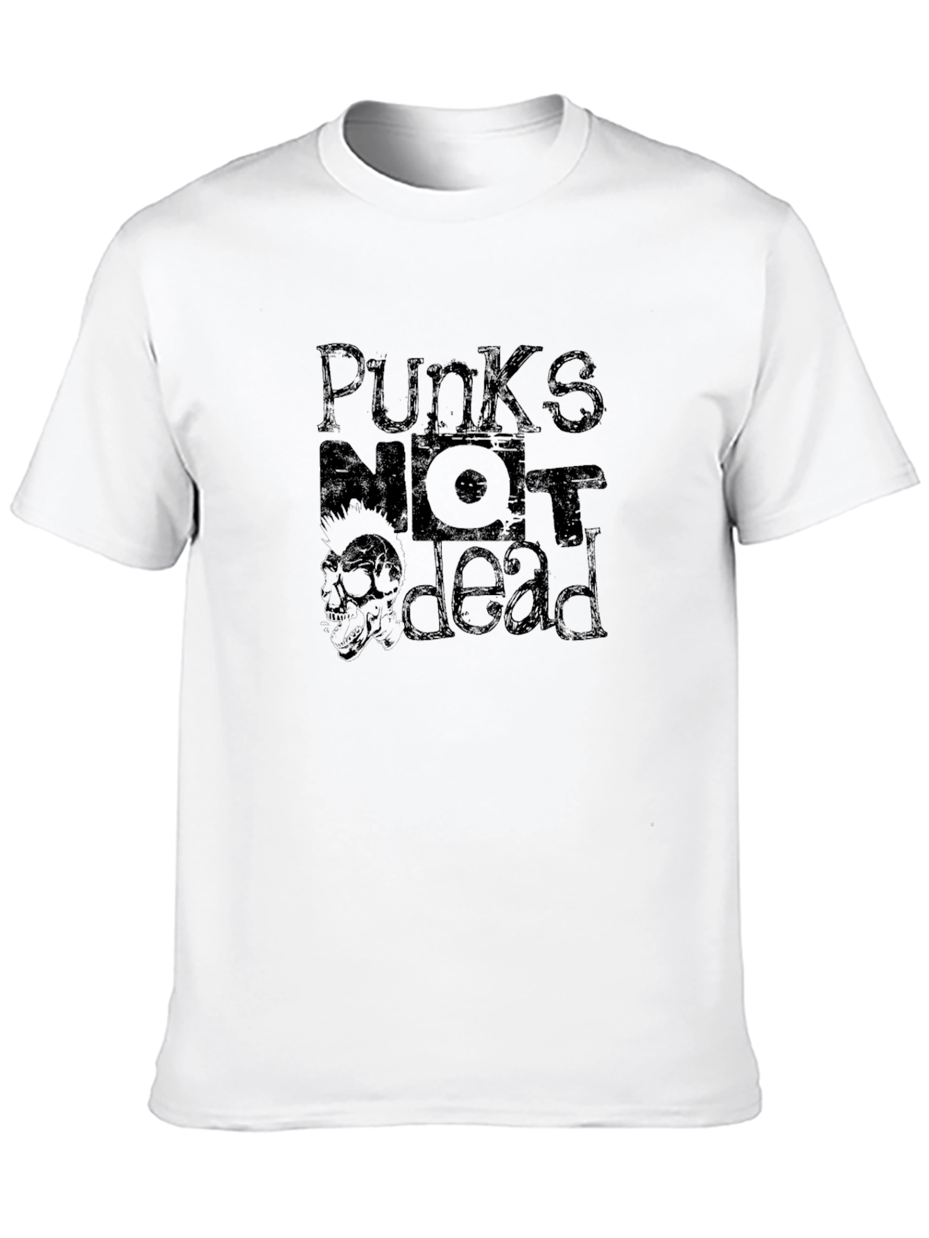 Punks Not Dead Graphic Tee - Black Cotton T-Shirt