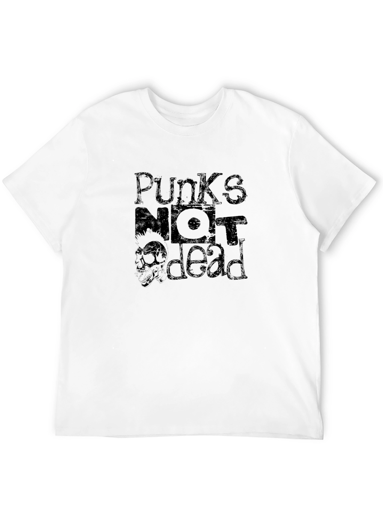 Punks Not Dead Graphic Tee - Black Cotton T-Shirt