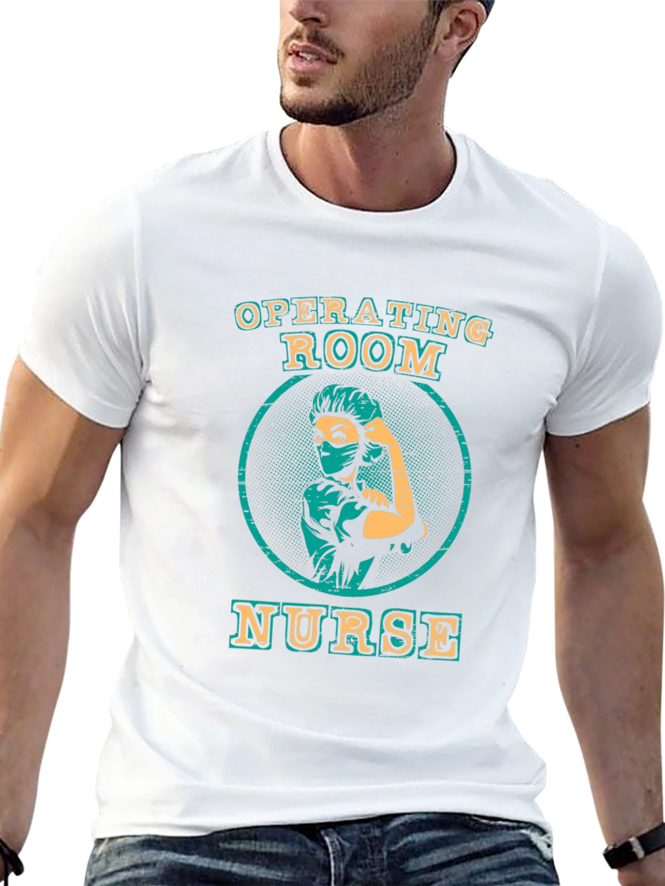 Operating Room Nurse T-Shirt - Rosie the Riveter Style
