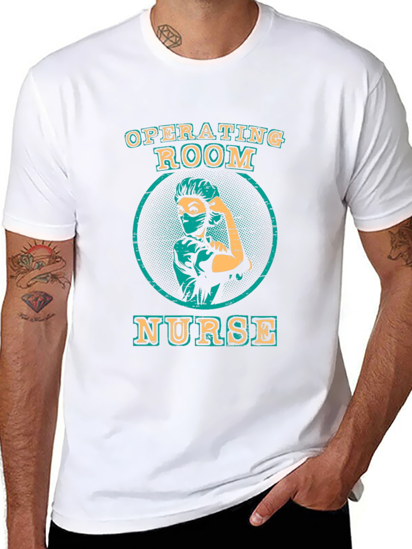 Operating Room Nurse T-Shirt - Rosie the Riveter Style