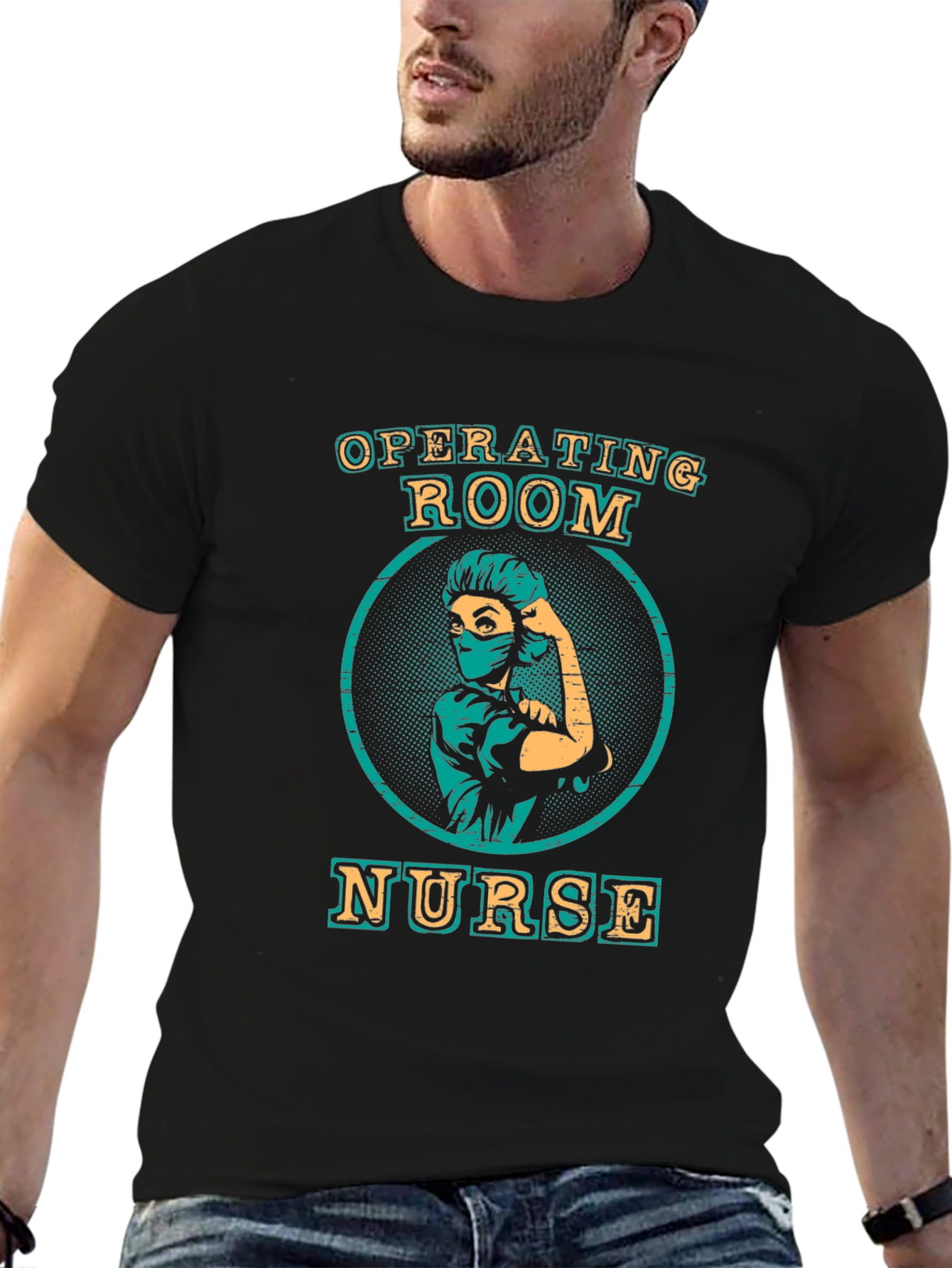 Operating Room Nurse T-Shirt - Rosie the Riveter Style