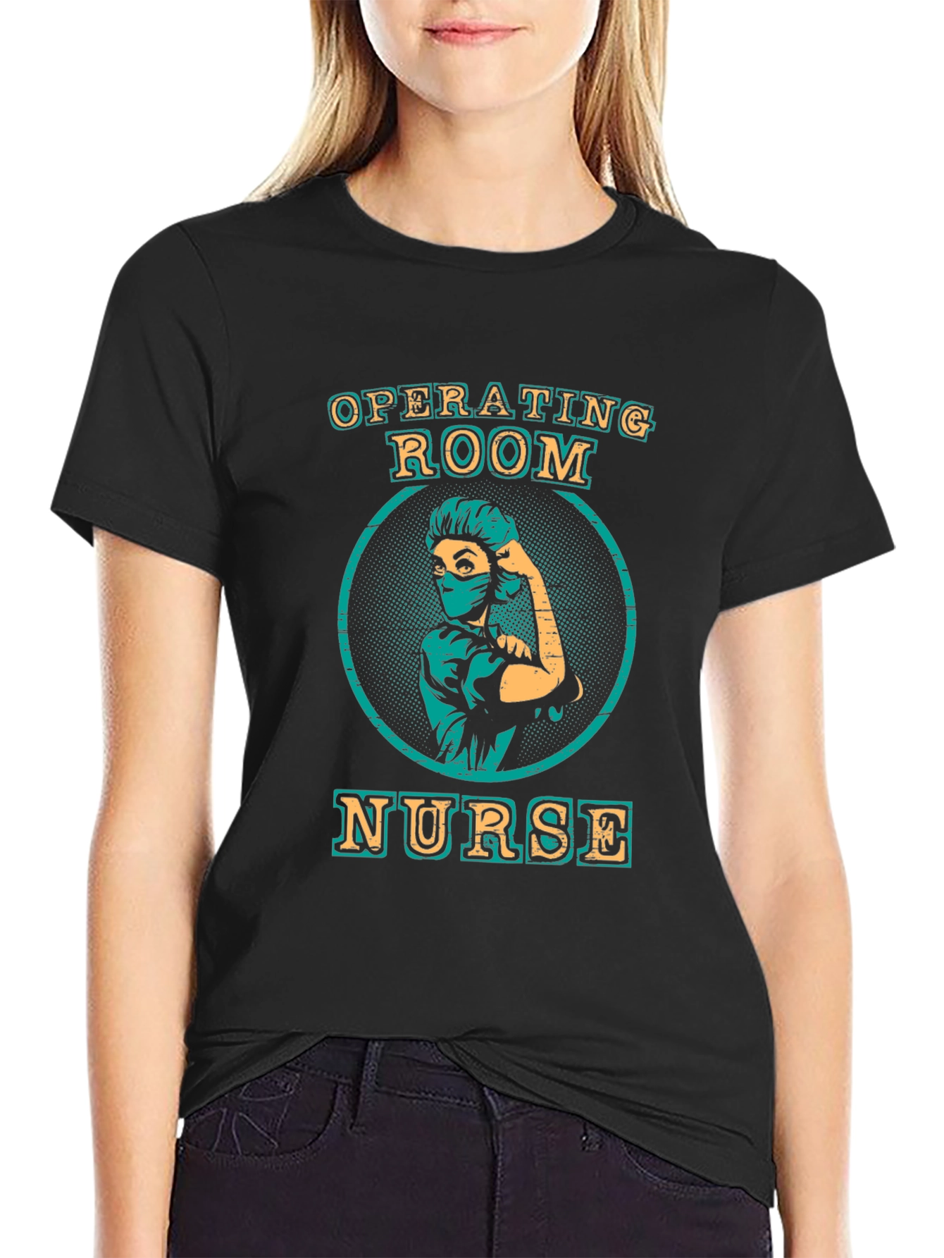 Operating Room Nurse T-Shirt - Rosie the Riveter Style