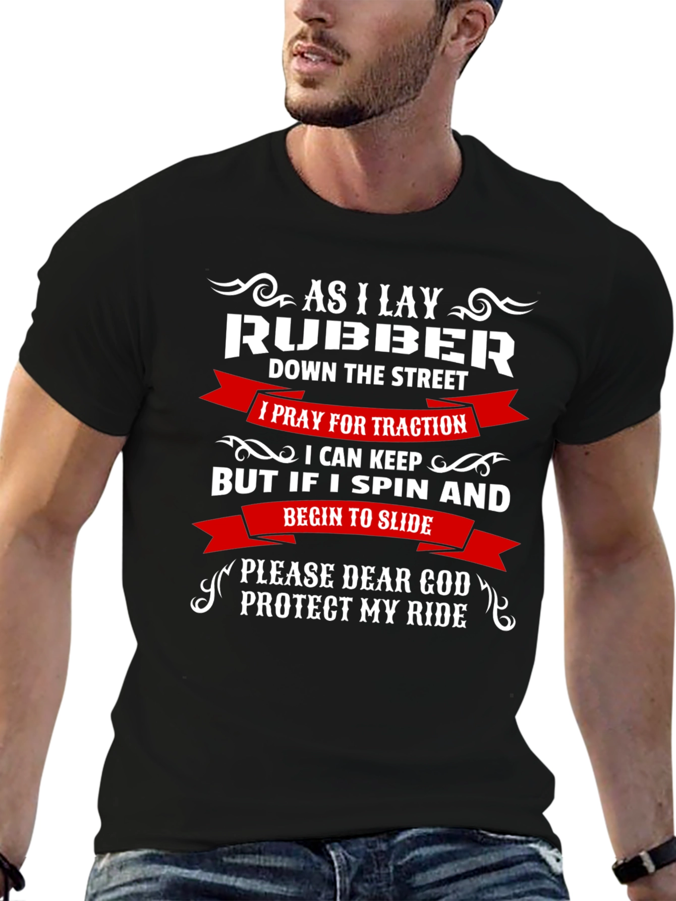 As I Lay Rubber Funny Car T-Shirt