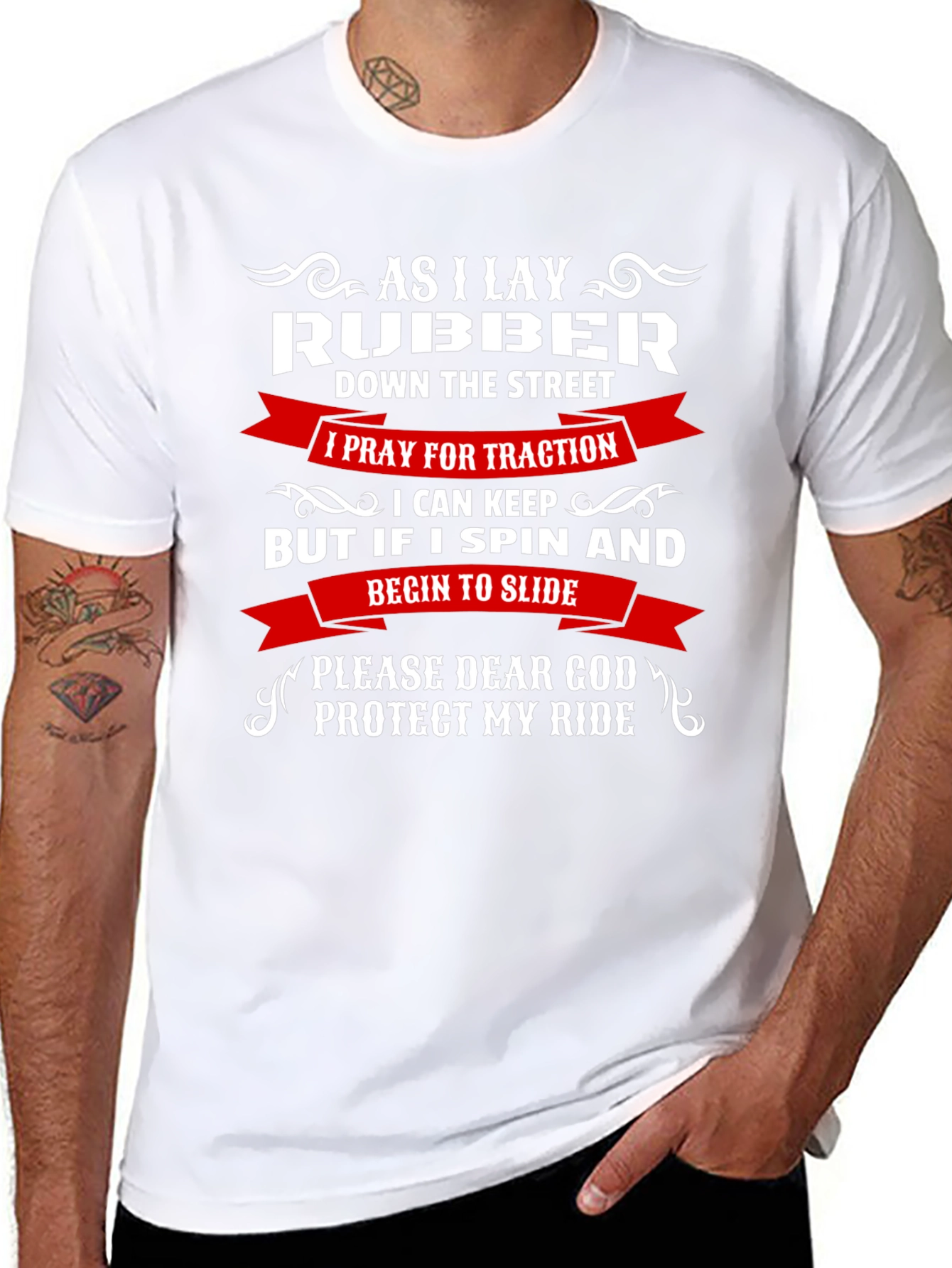 As I Lay Rubber Funny Car T-Shirt