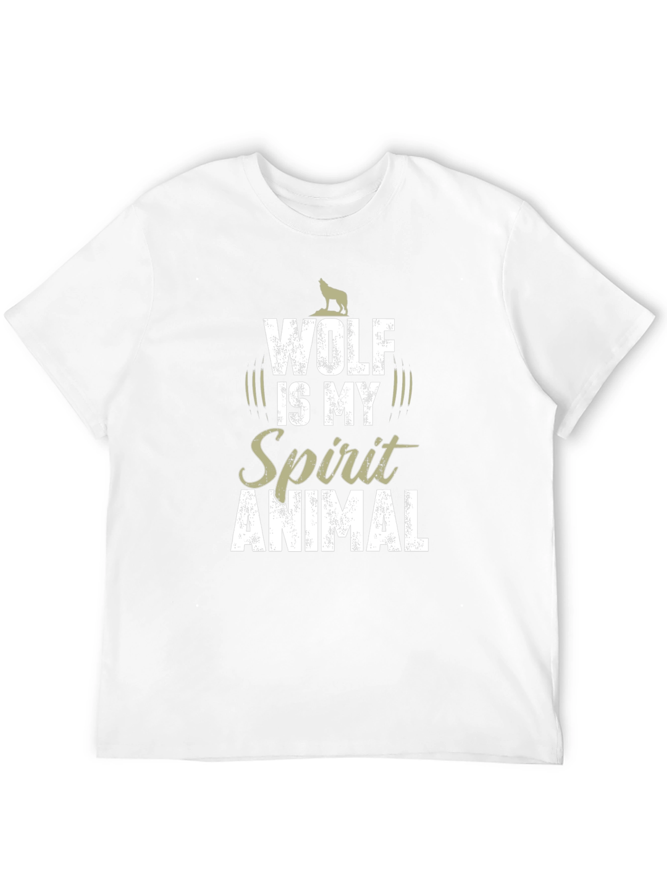 Wolf Spirit Animal Graphic T-Shirt - Black