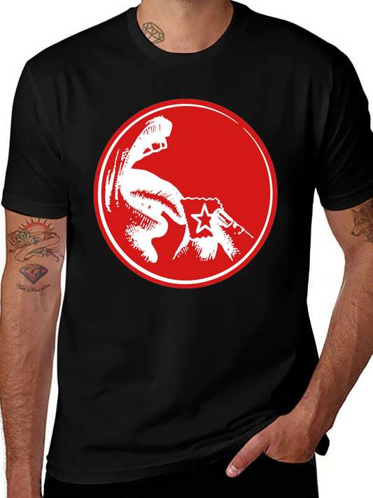 Red Fist Graphic Black T-Shirt - Power & Revolution