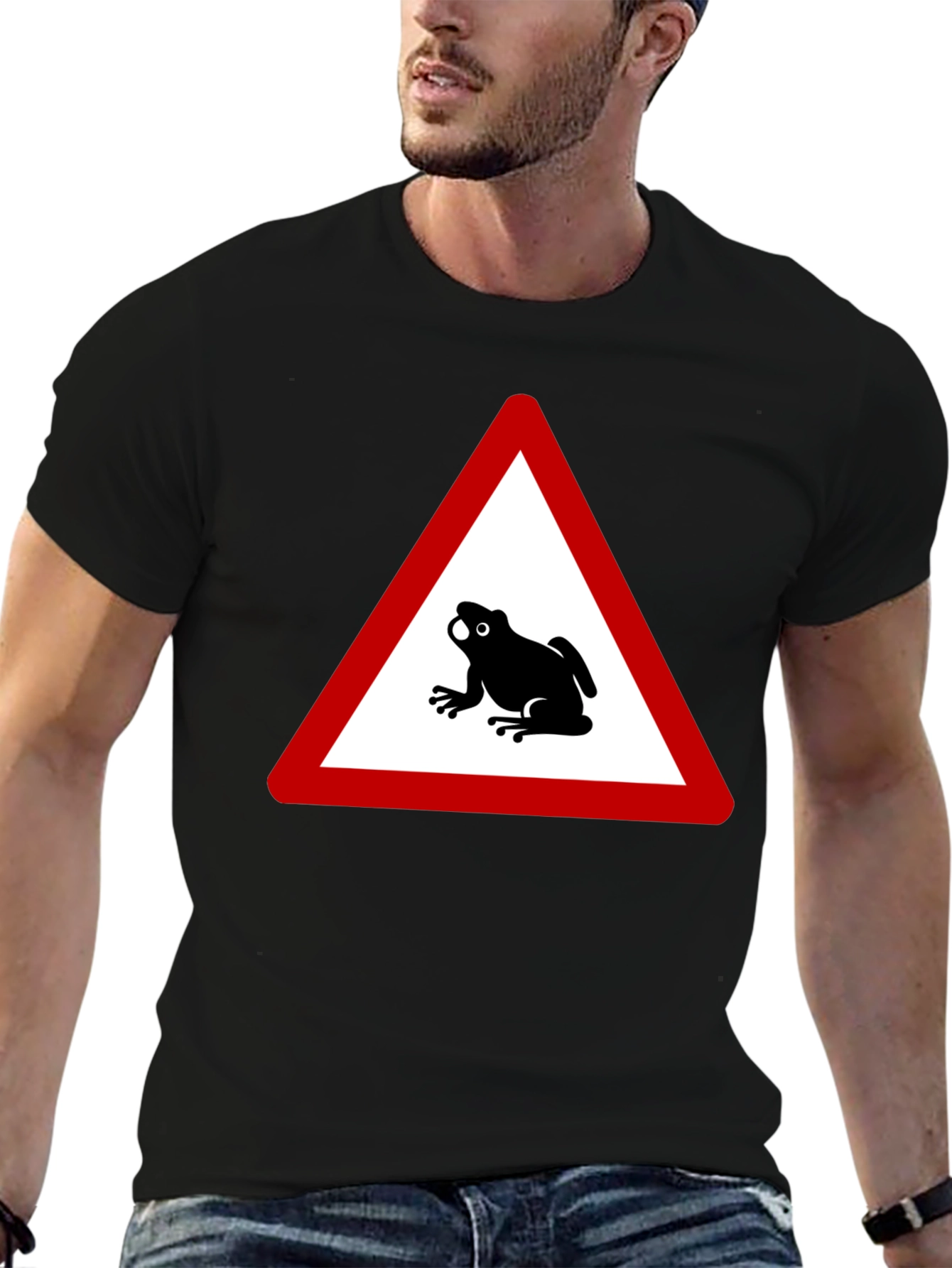 Frog Crossing T-Shirt - Funny Warning Sign Tee