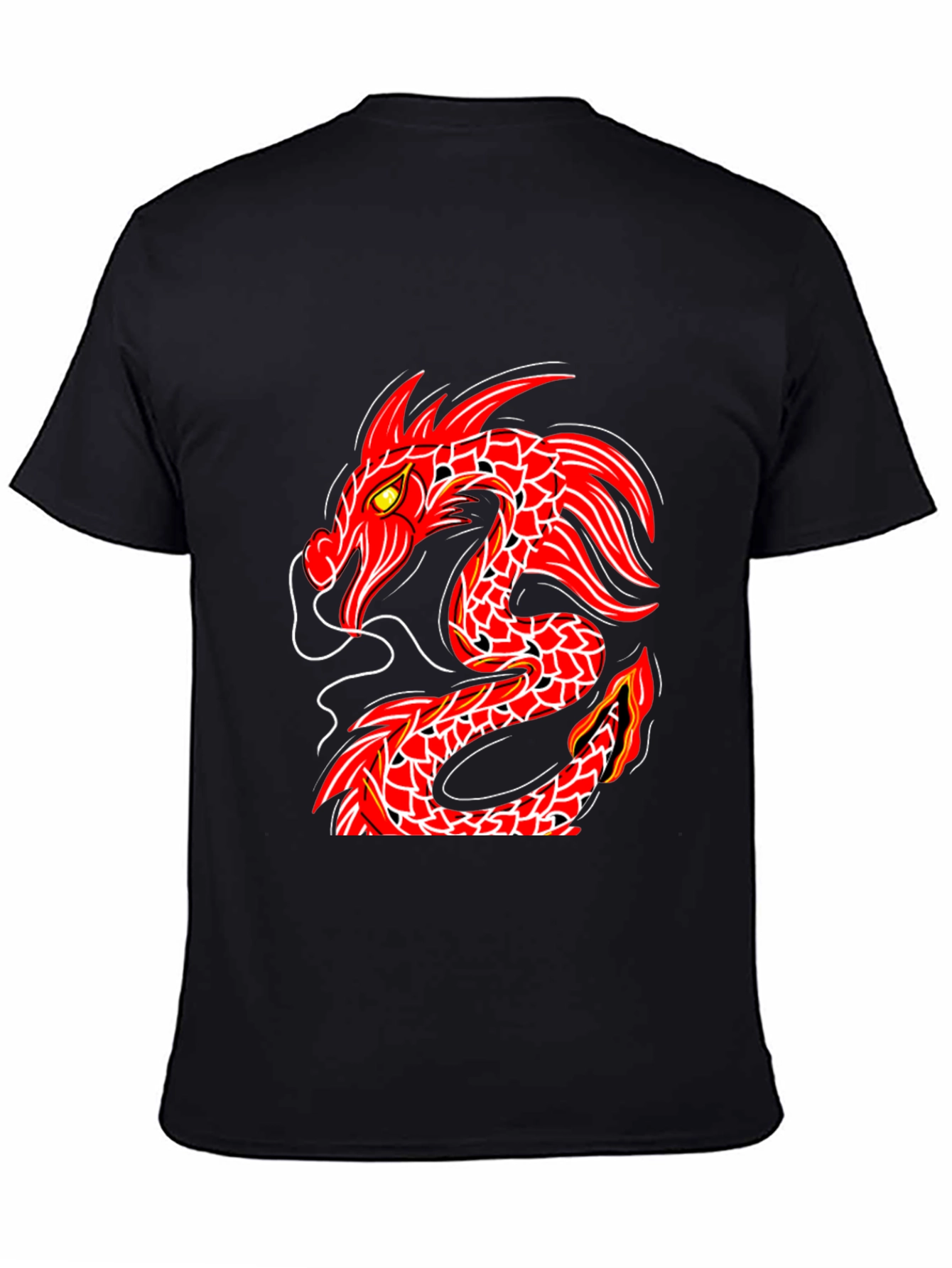 Red Dragon Graphic Black T-Shirt