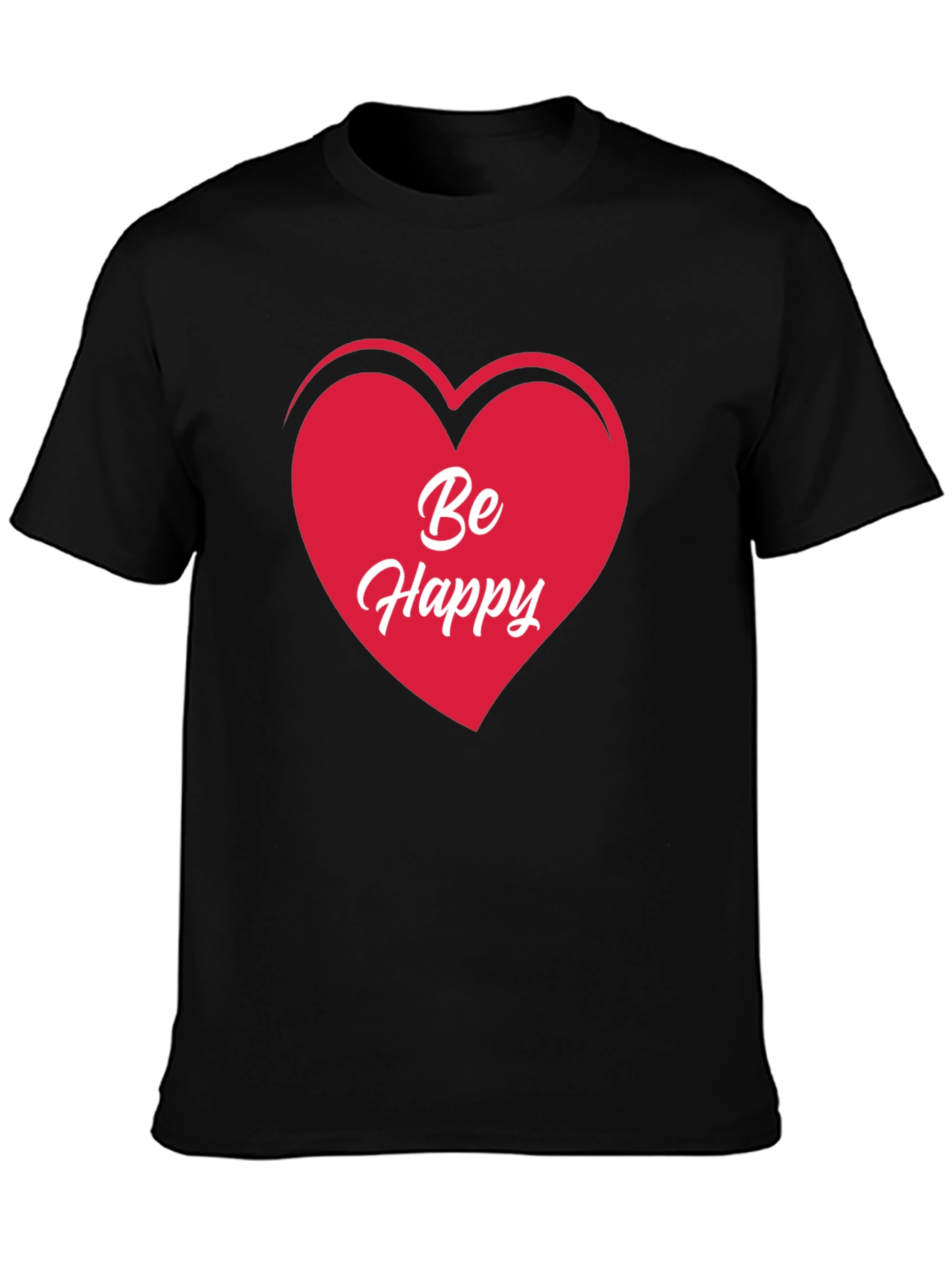 Be Happy Heart T-Shirt - Stylish Graphic Tee