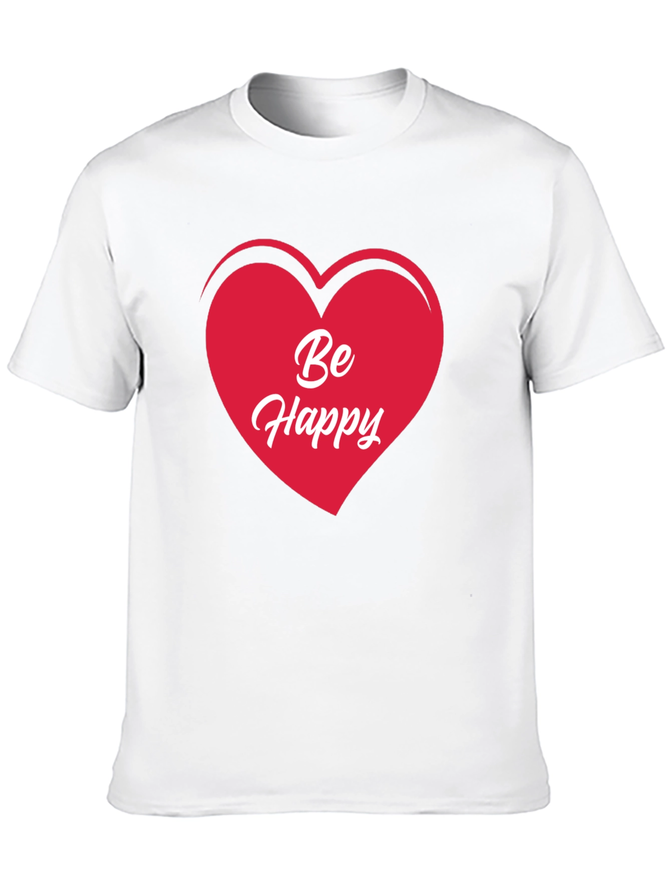 Be Happy Heart T-Shirt - Stylish Graphic Tee