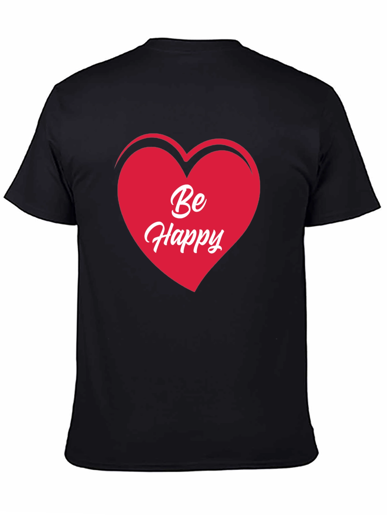 Be Happy Heart T-Shirt - Stylish Graphic Tee