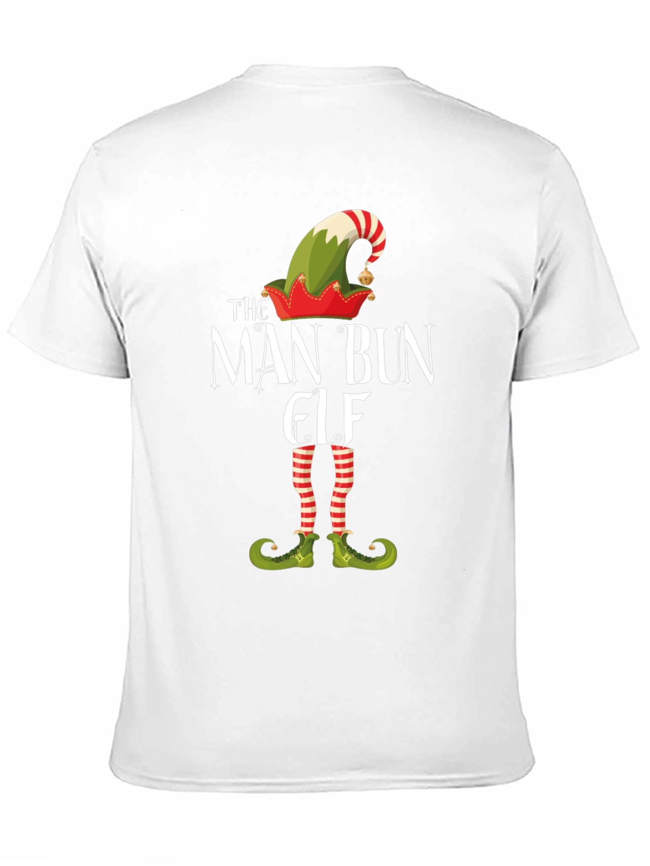 Man Bun Elf Christmas Graphic Tee