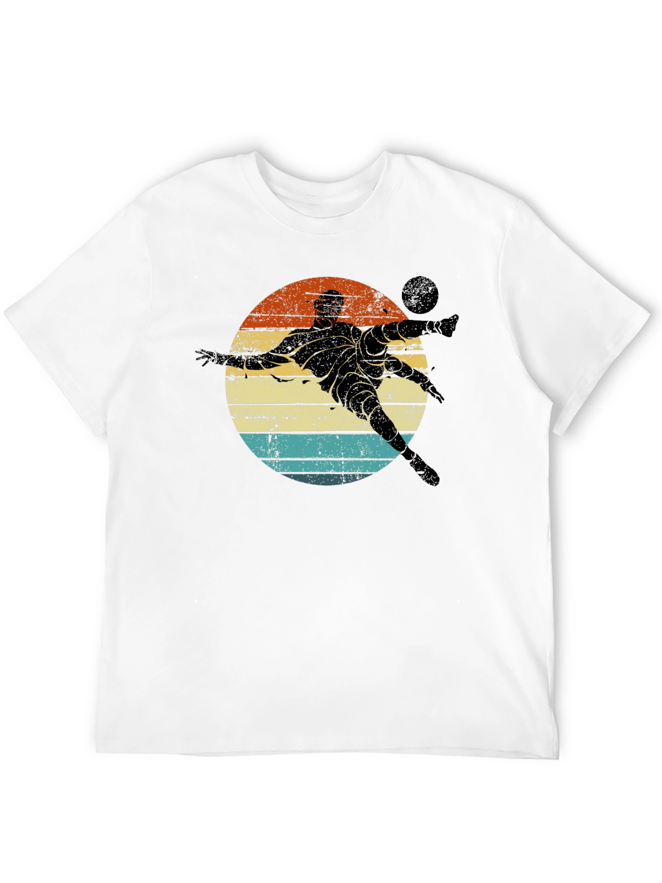 Retro Soccer Player Graphic T-Shirt