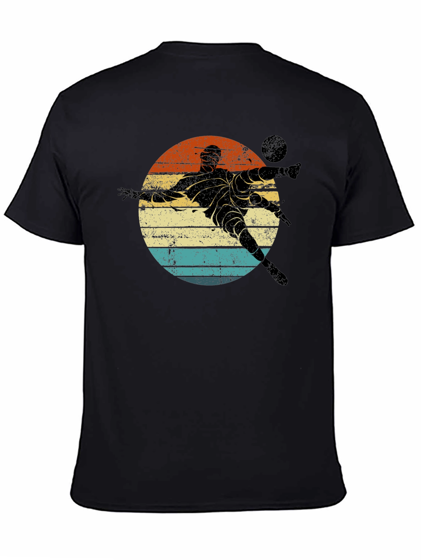 Retro Soccer Player Graphic T-Shirt