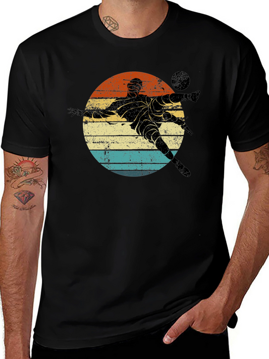 Retro Soccer Player Graphic T-Shirt