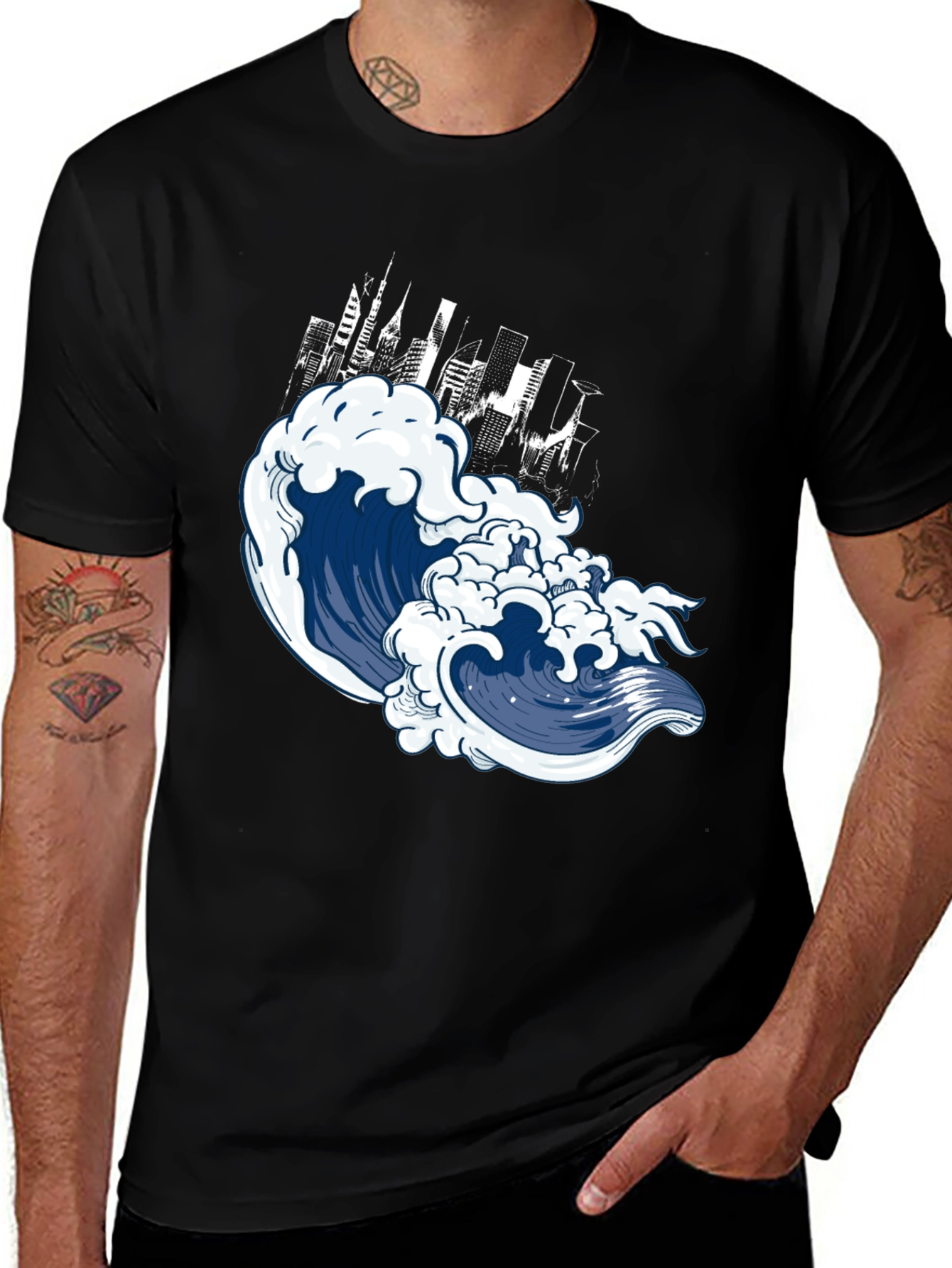 Wave City Graphic Tee - Urban Style
