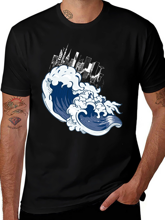 Wave City Graphic Tee - Urban Style