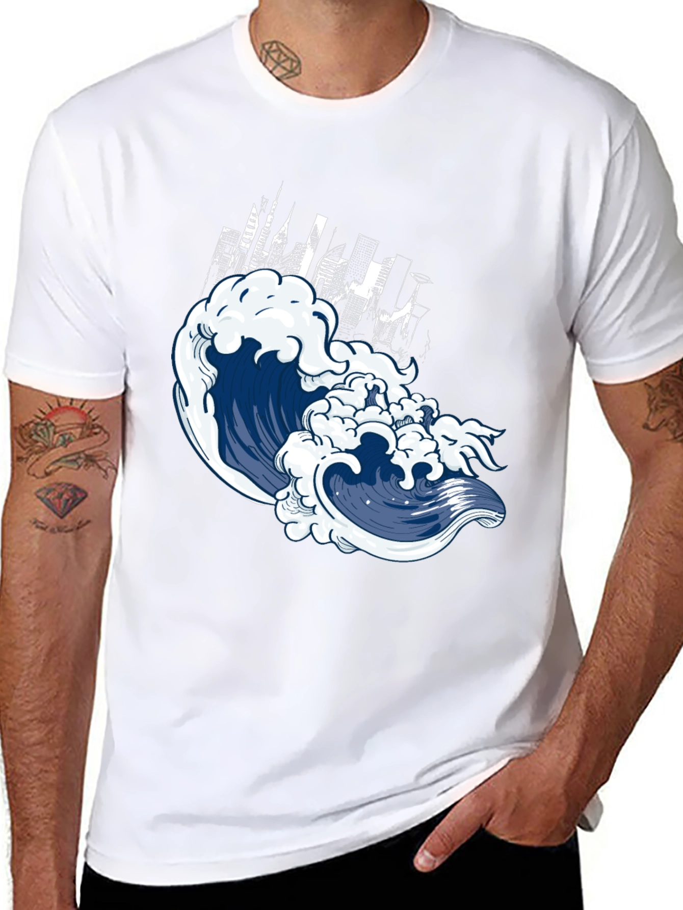 Wave City Graphic Tee - Urban Style