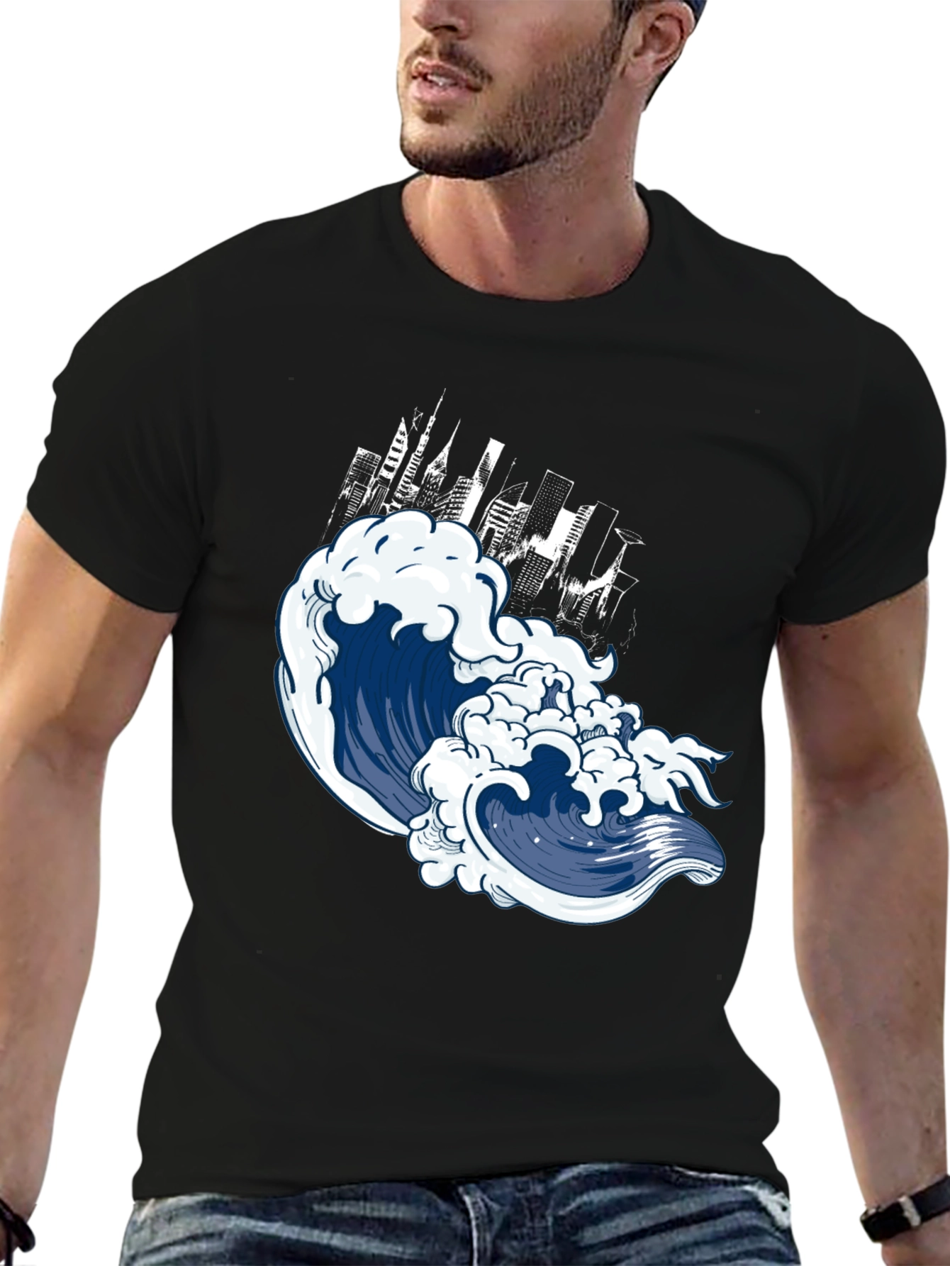 Wave City Graphic Tee - Urban Style