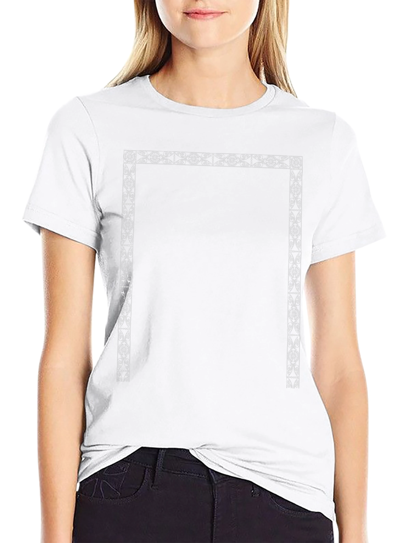 Framed Graphic Print Black T-Shirt