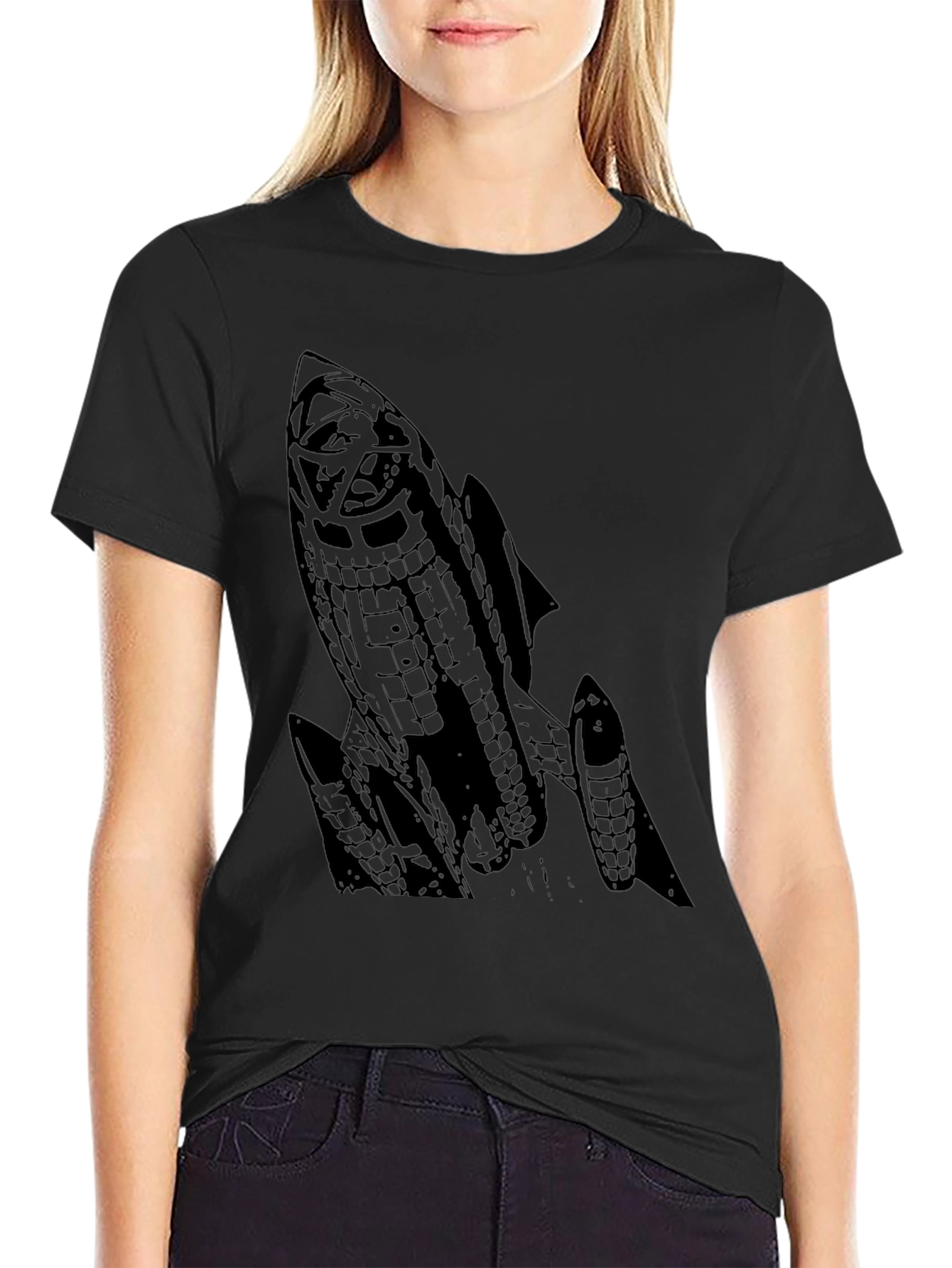 Rocket Graphic Black T-Shirt