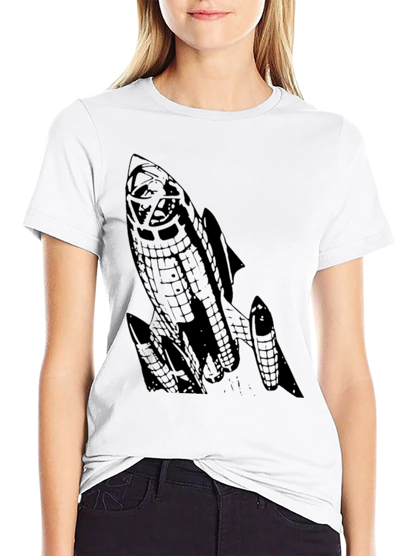 Rocket Graphic Black T-Shirt