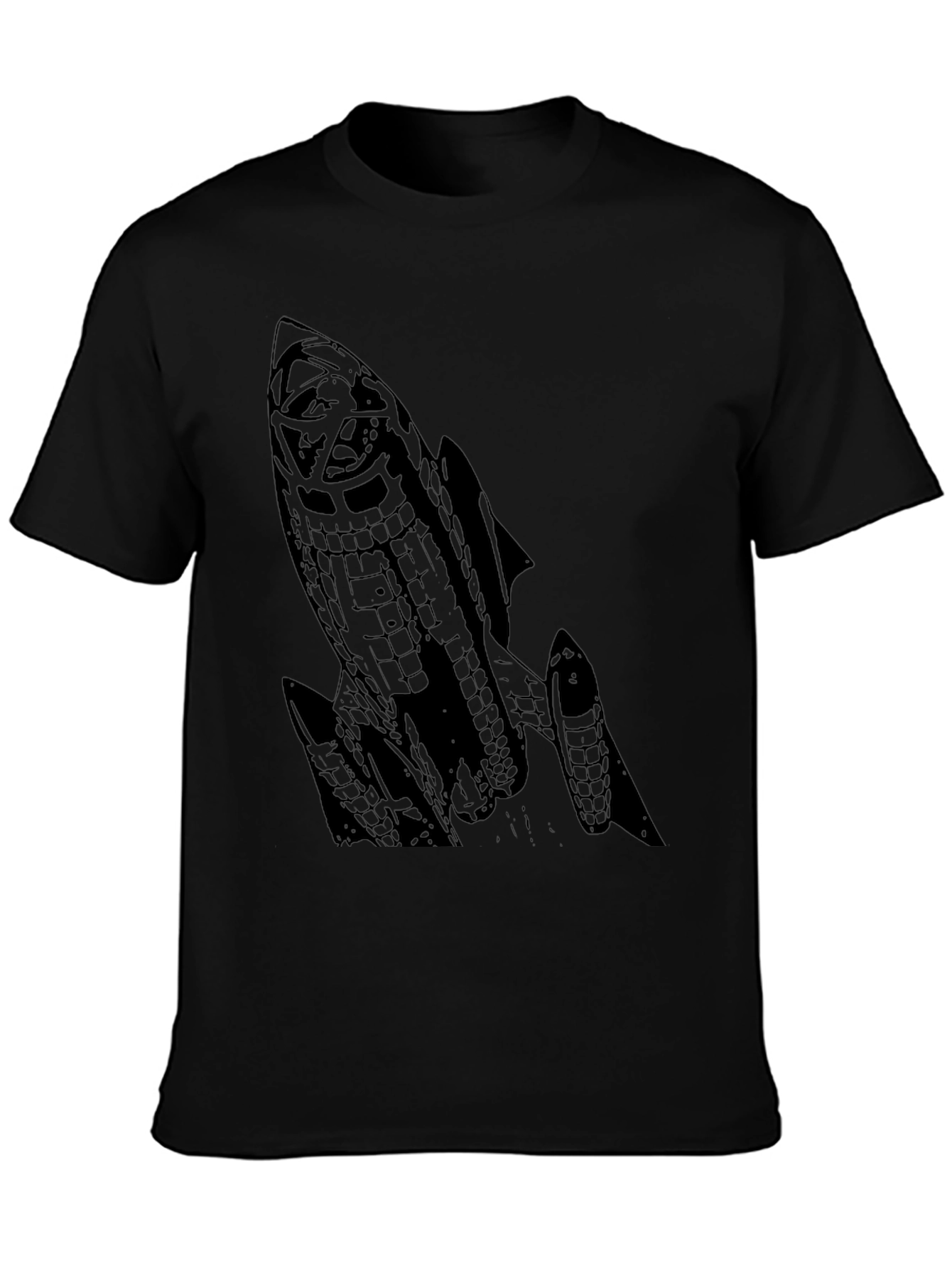 Rocket Graphic Black T-Shirt
