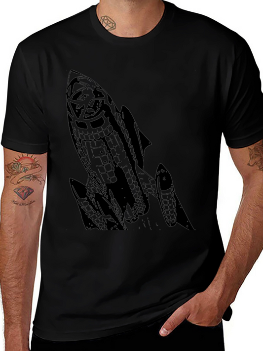 Rocket Graphic Black T-Shirt