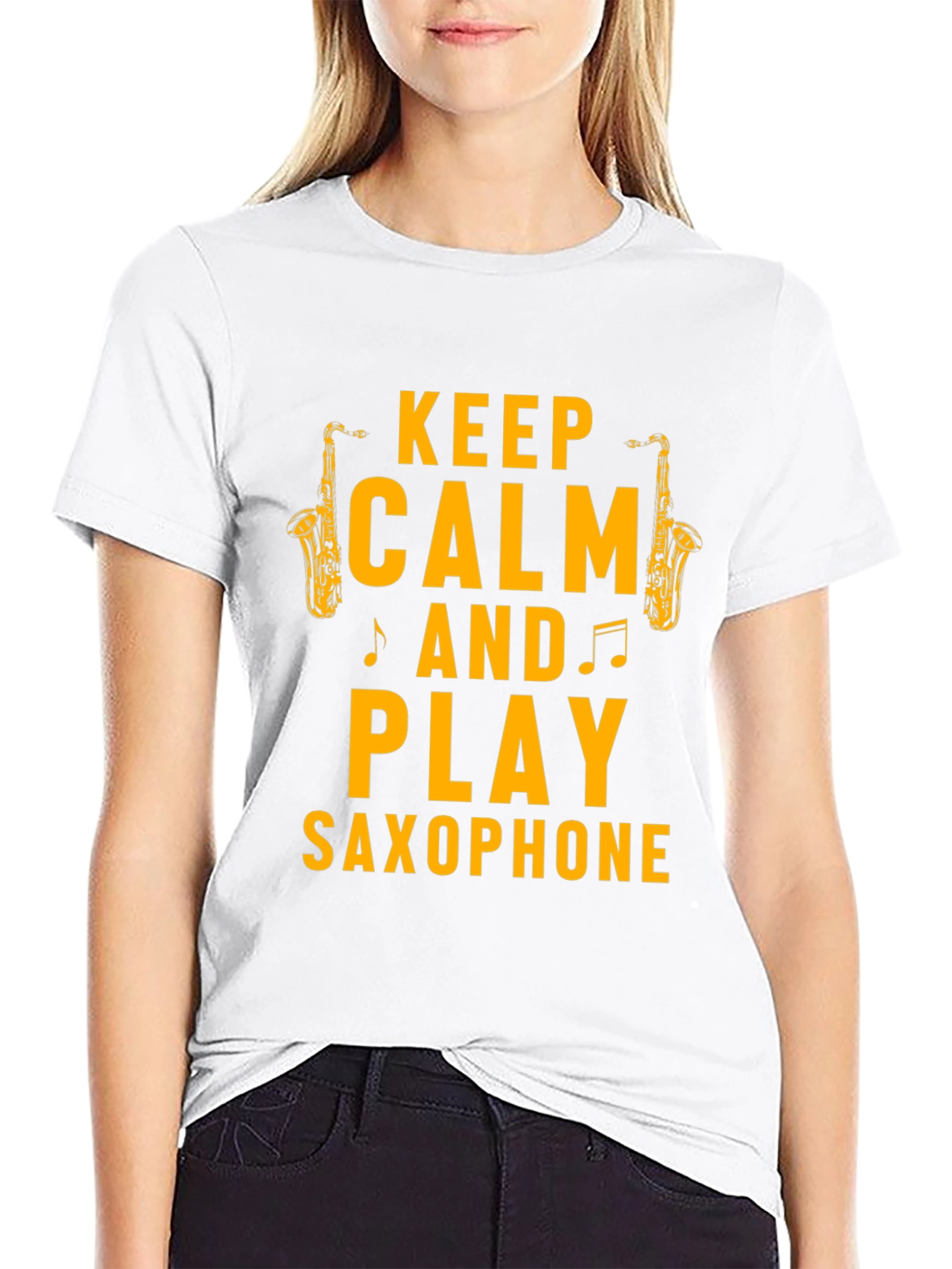 Keep Calm & Play Saxophone Graphic T-Shirt