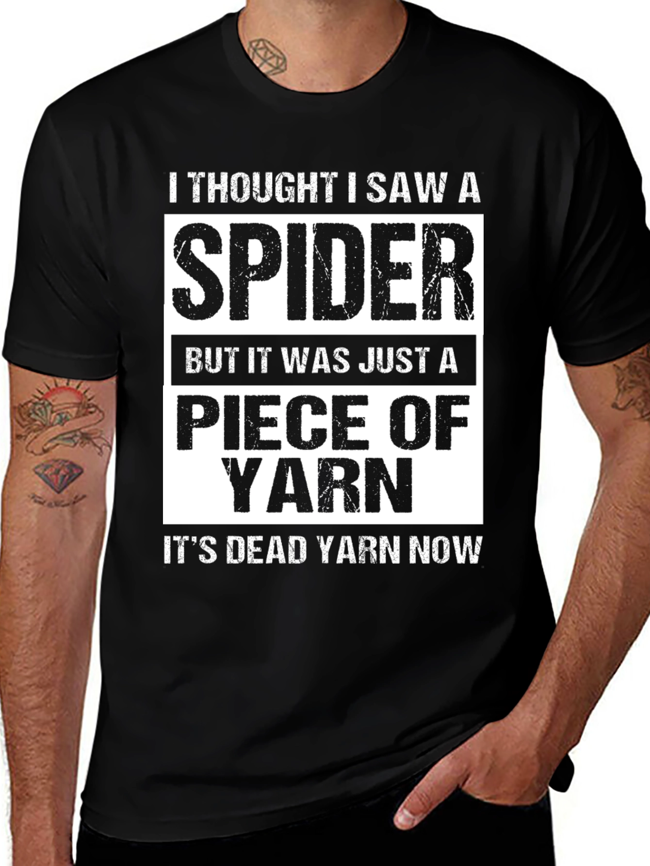 Funny I Thought I Saw A Spider Yarn T-Shirt