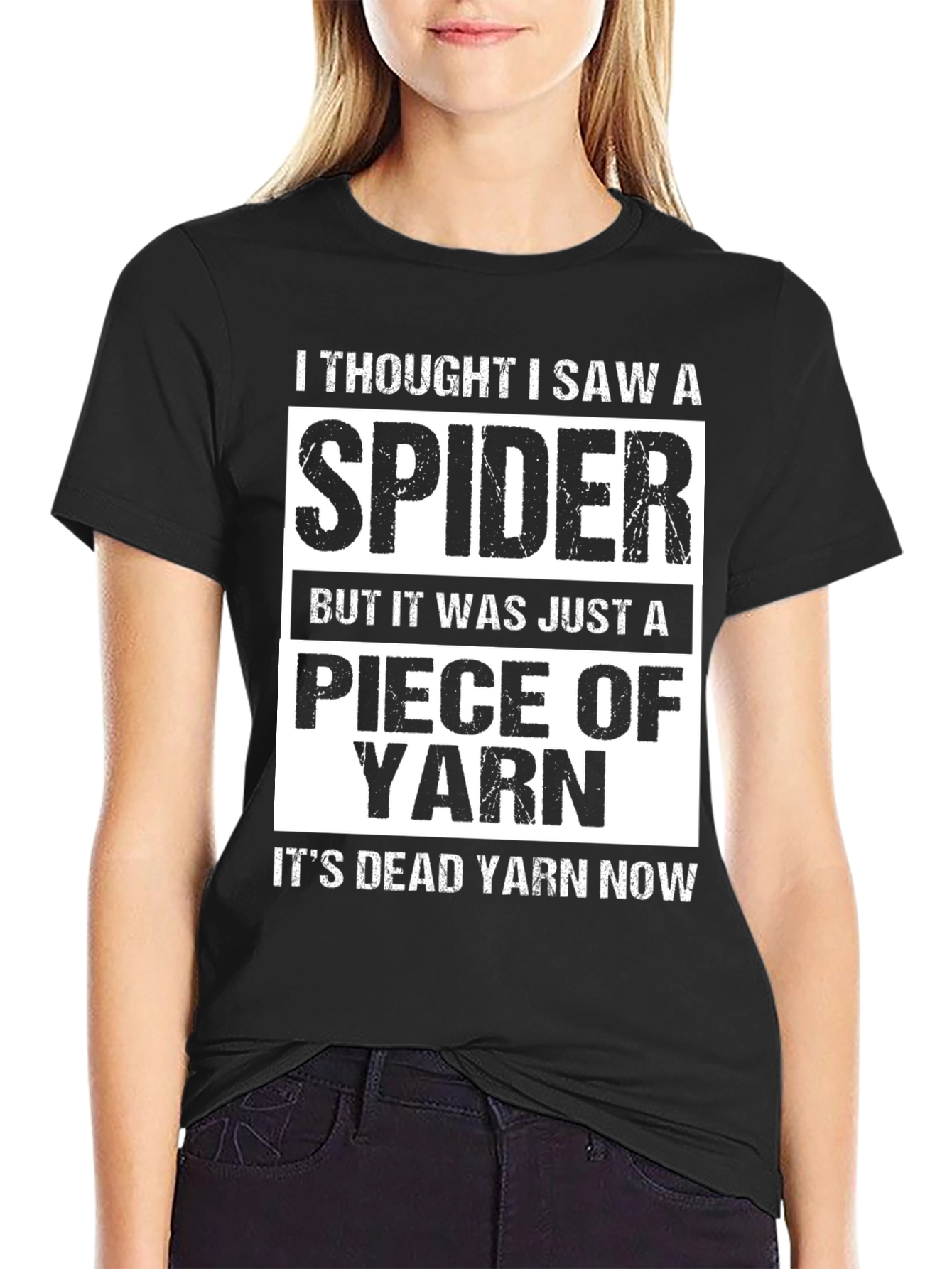 Funny I Thought I Saw A Spider Yarn T-Shirt