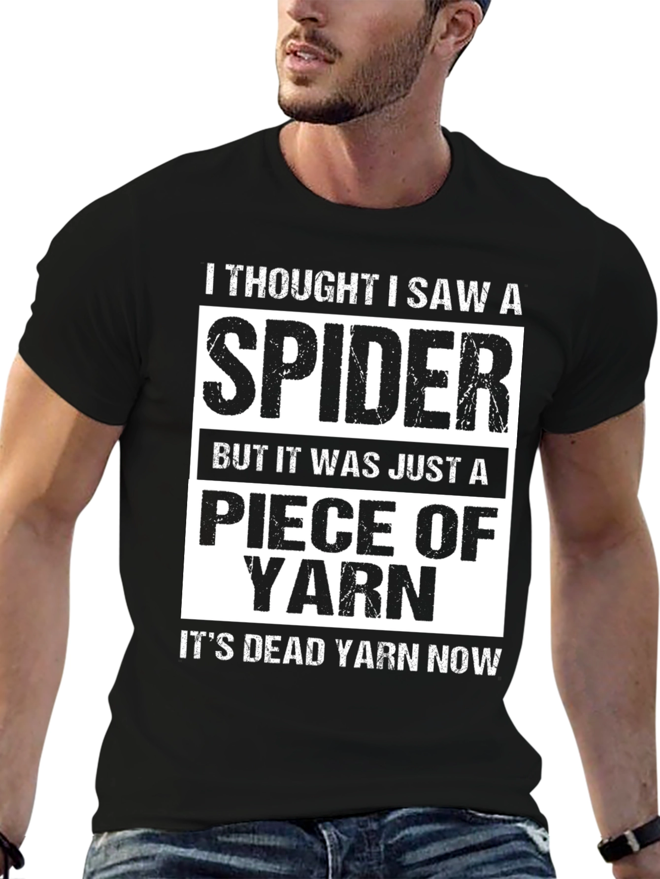 Funny I Thought I Saw A Spider Yarn T-Shirt