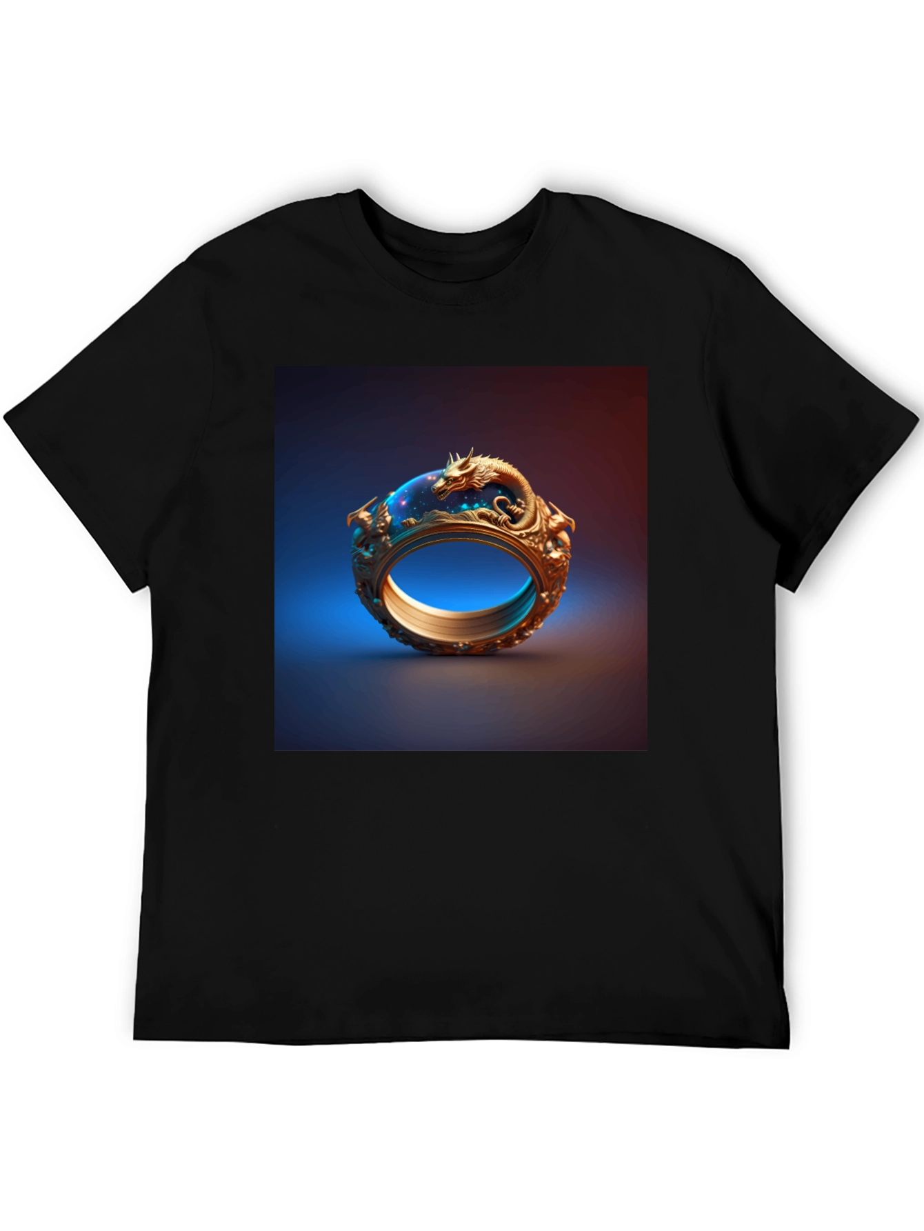 Dragon Ring Graphic Tee - Unique Design
