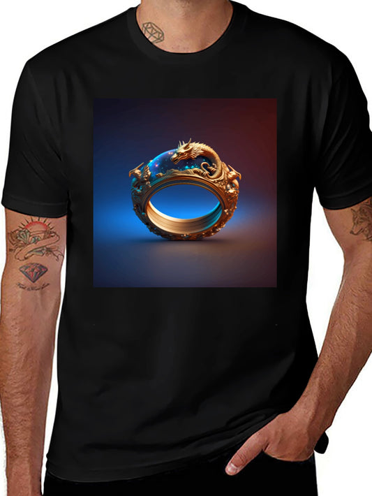 Dragon Ring Graphic Tee - Unique Design