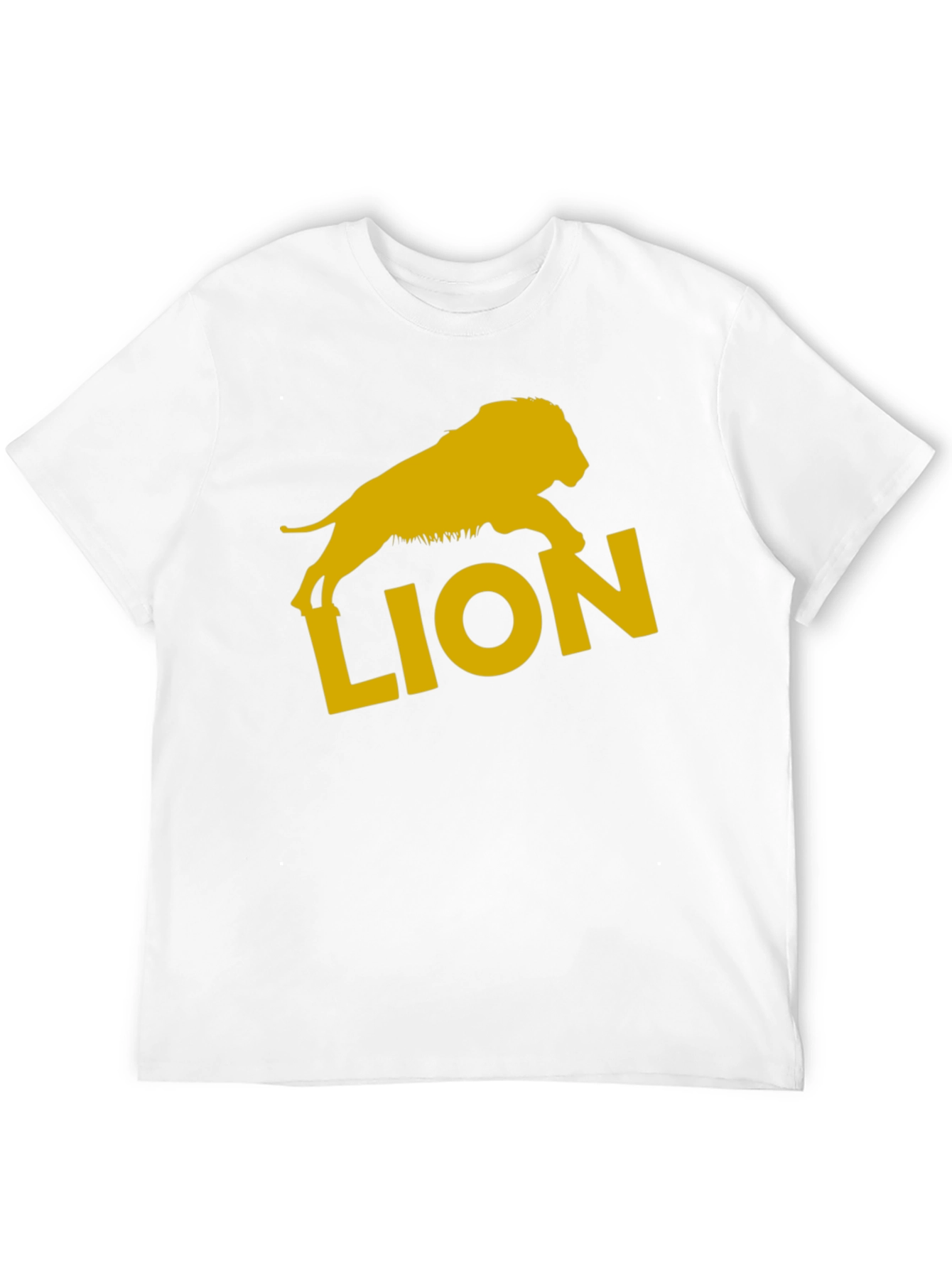 Lion Graphic Tee - Black Cotton T-Shirt