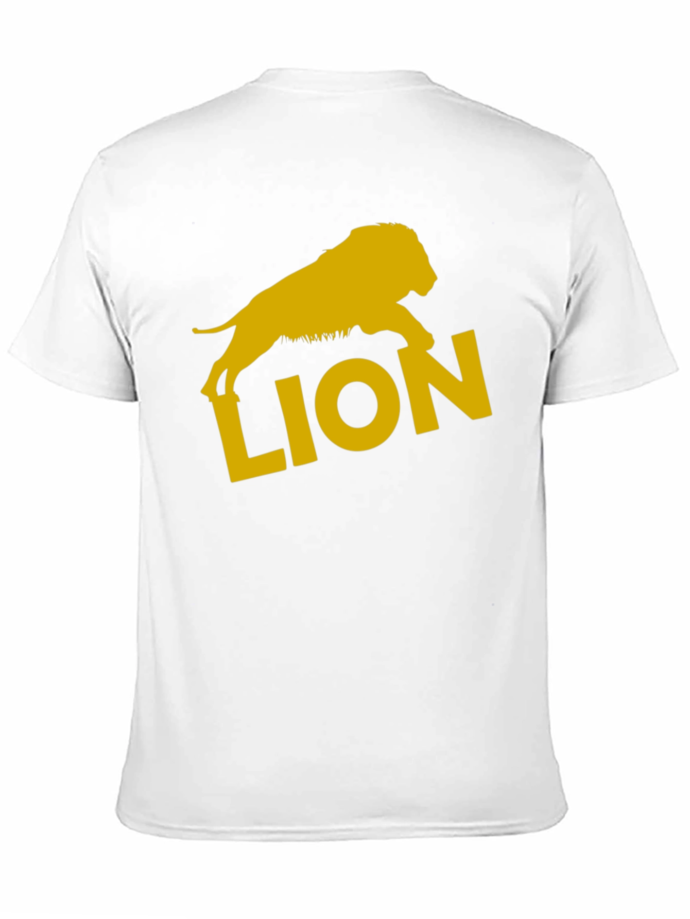 Lion Graphic Tee - Black Cotton T-Shirt