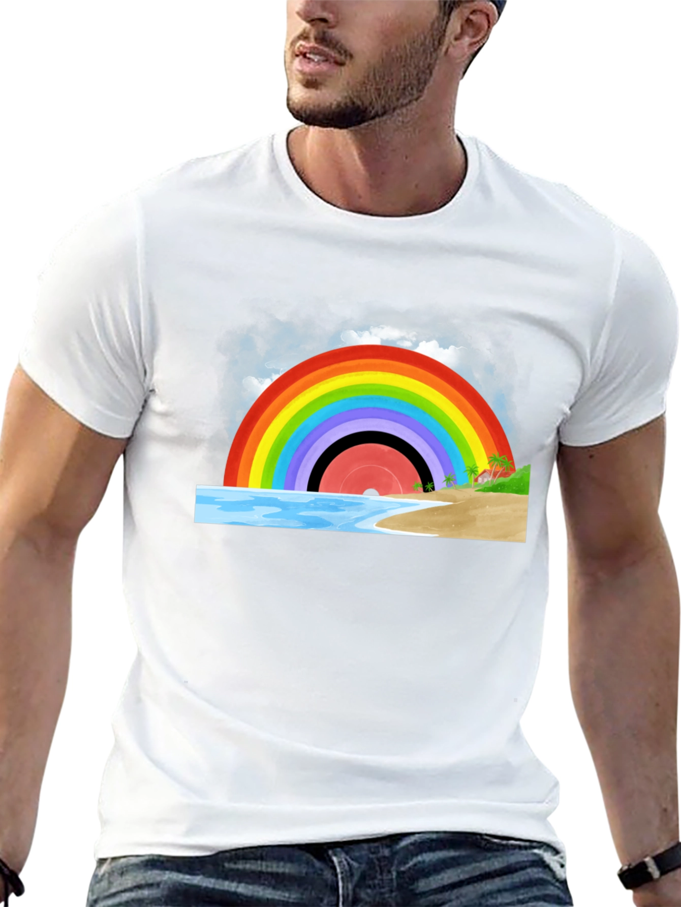 Rainbow Record Beach T-Shirt