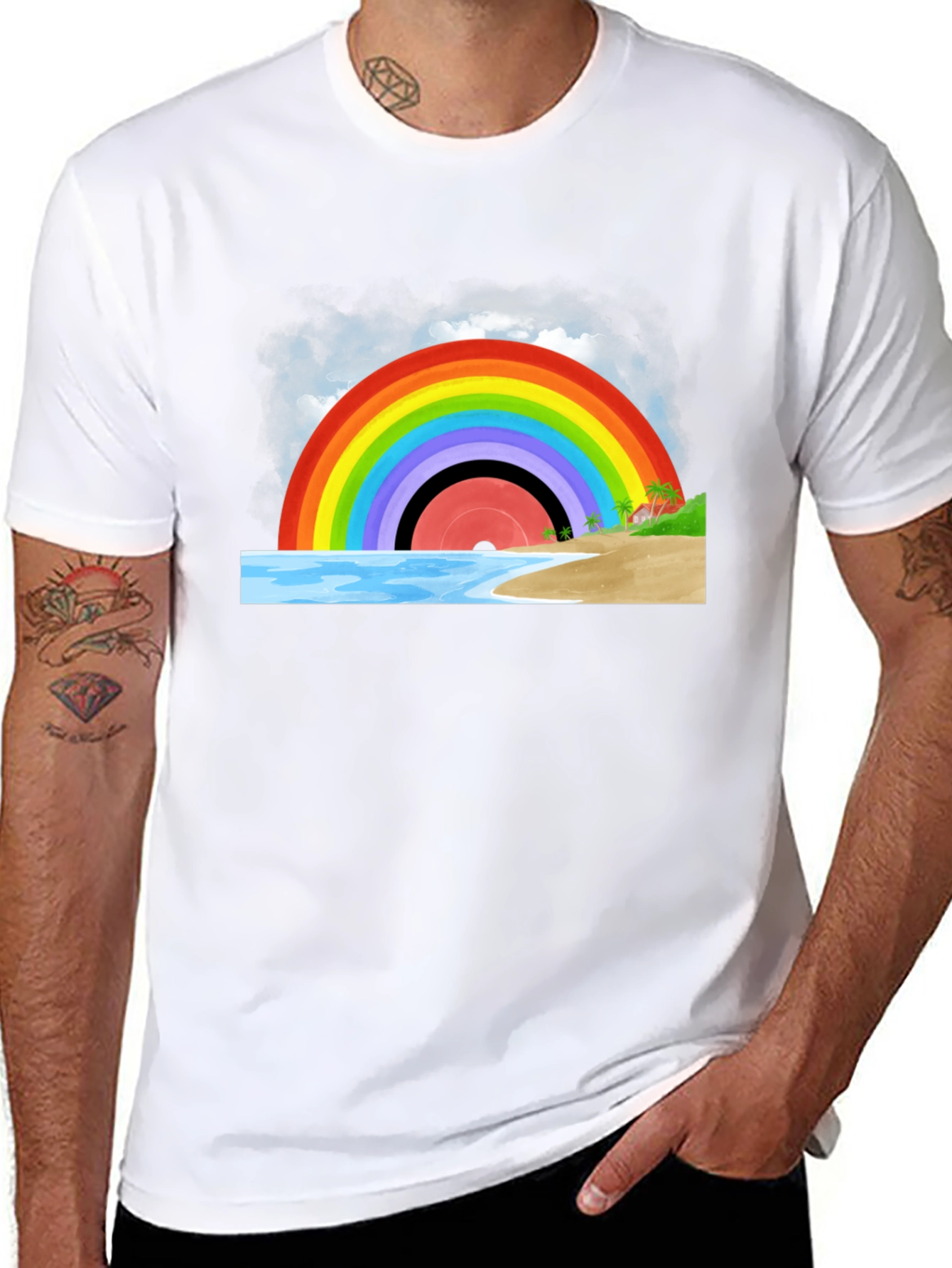 Rainbow Record Beach T-Shirt
