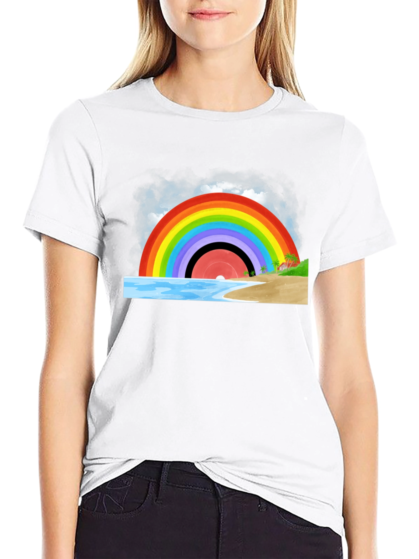 Rainbow Record Beach T-Shirt