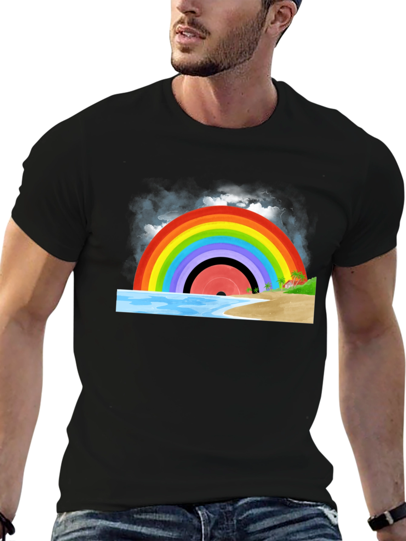 Rainbow Record Beach T-Shirt