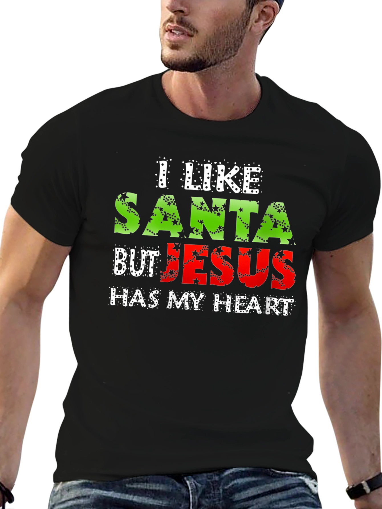 I Like Santa But Jesus Has My Heart T-Shirt