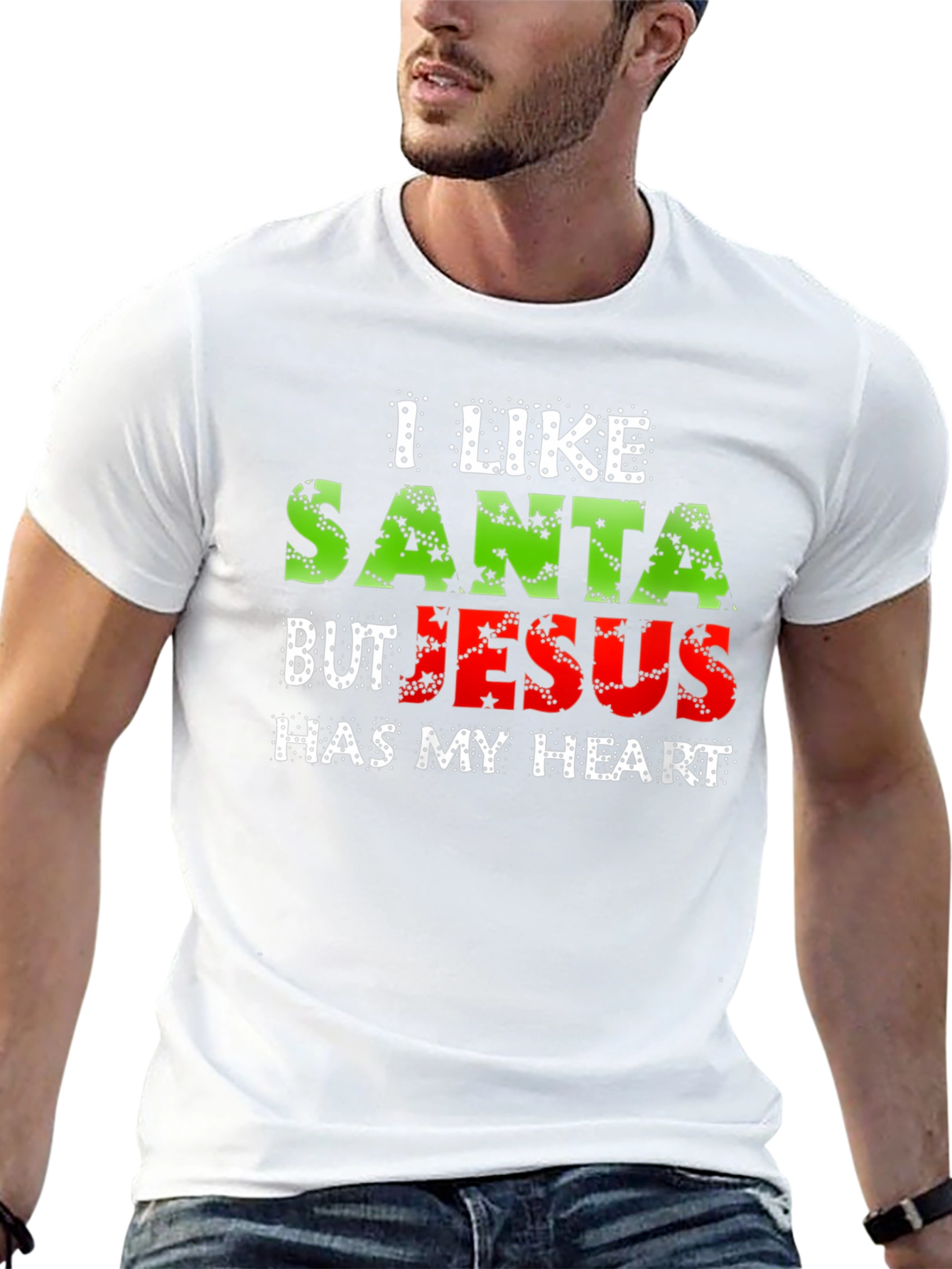 I Like Santa But Jesus Has My Heart T-Shirt